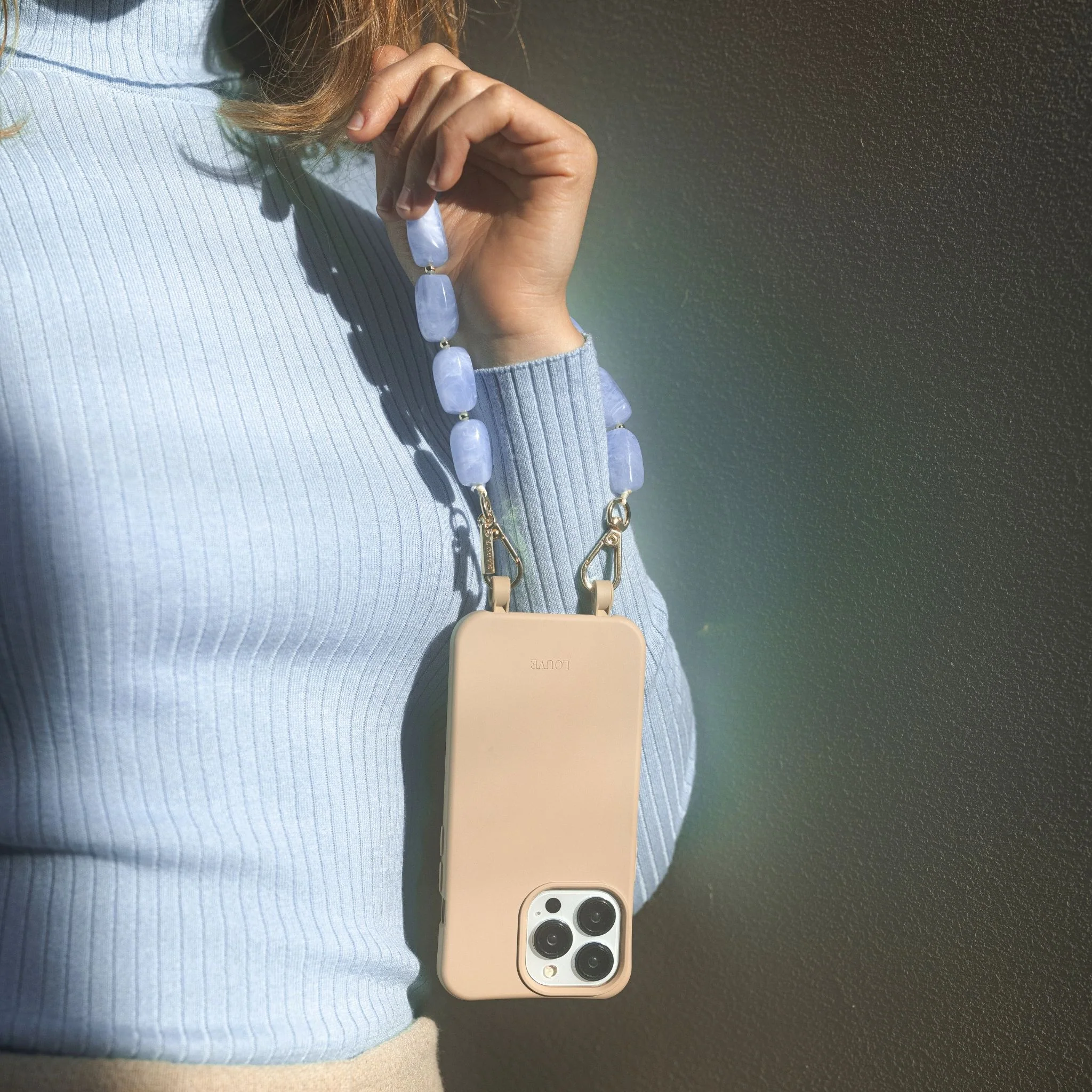 Beige Phone Case + Ocean Breeze Wristlet - Image 3