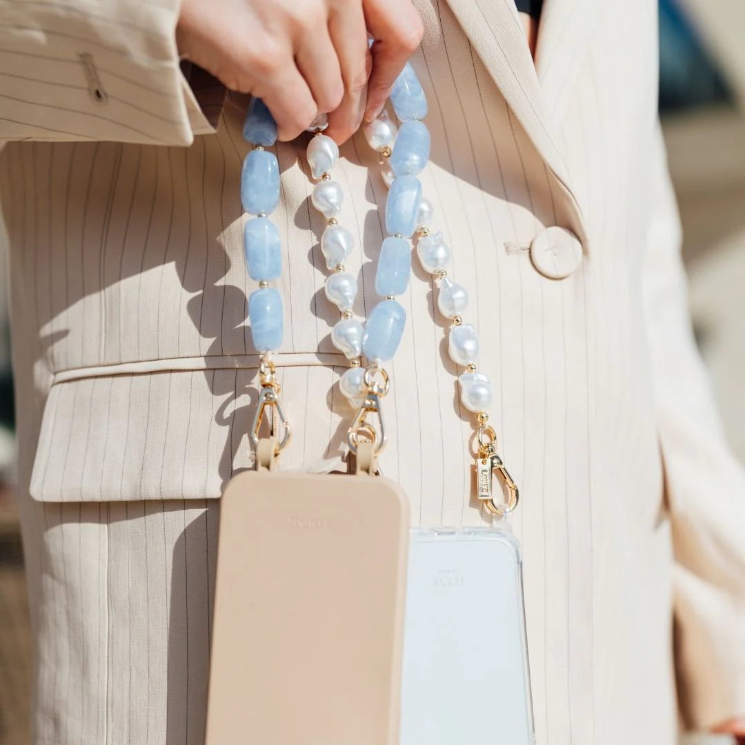 Beige Phone Case + Ocean Breeze Wristlet - Image 6