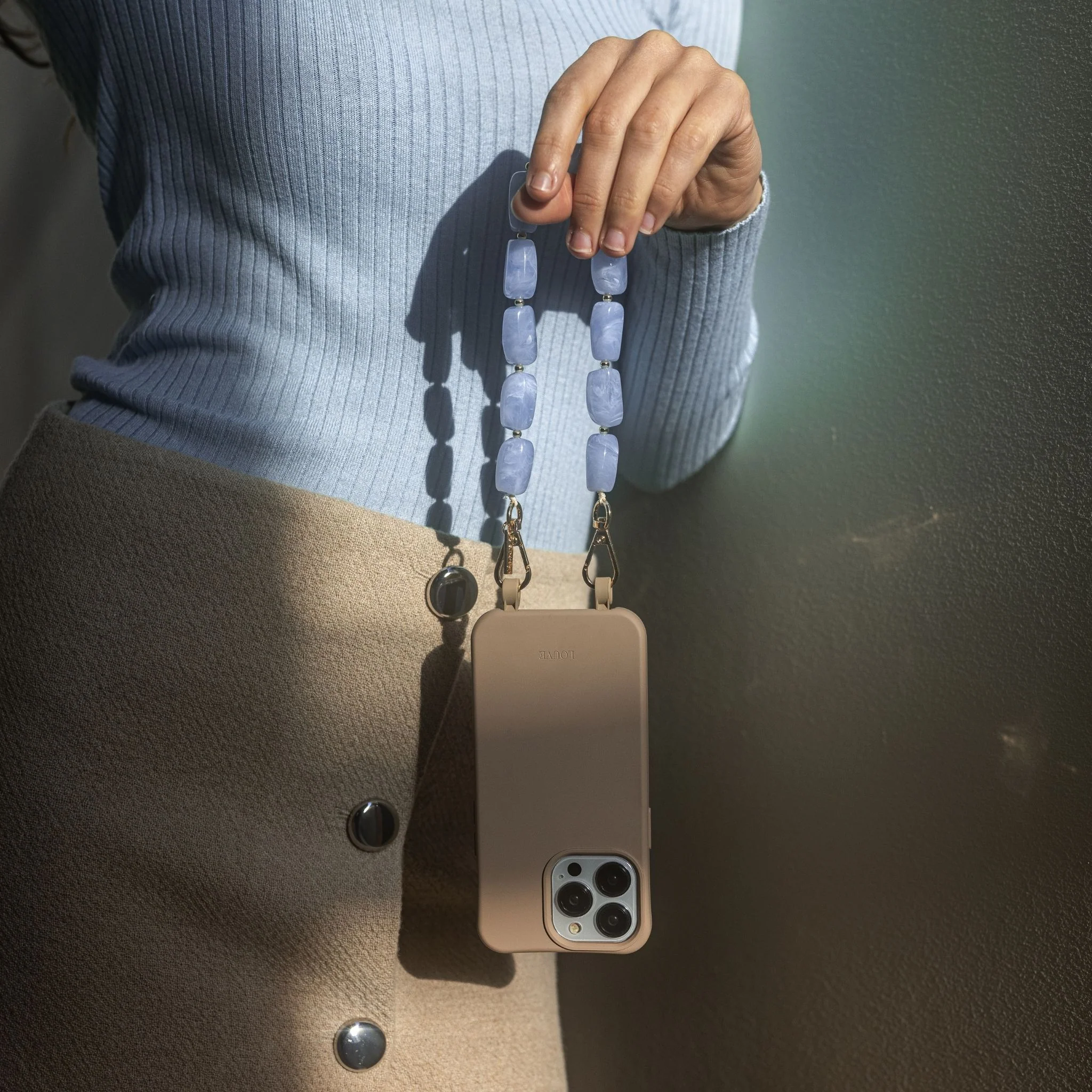 Beige Phone Case + Ocean Breeze Wristlet - Image 7