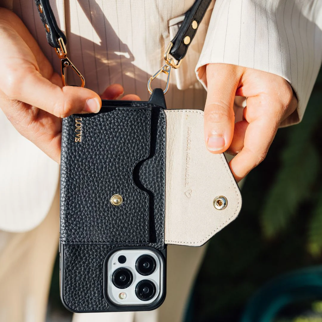 Zoe Leather Phone Case Wallet & Crossbody Strap - Image 6