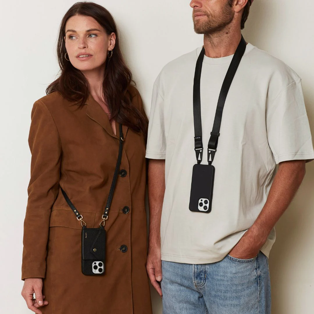 Midnight Sky Black Crossbody Phone Lanyard | Men - Image 8