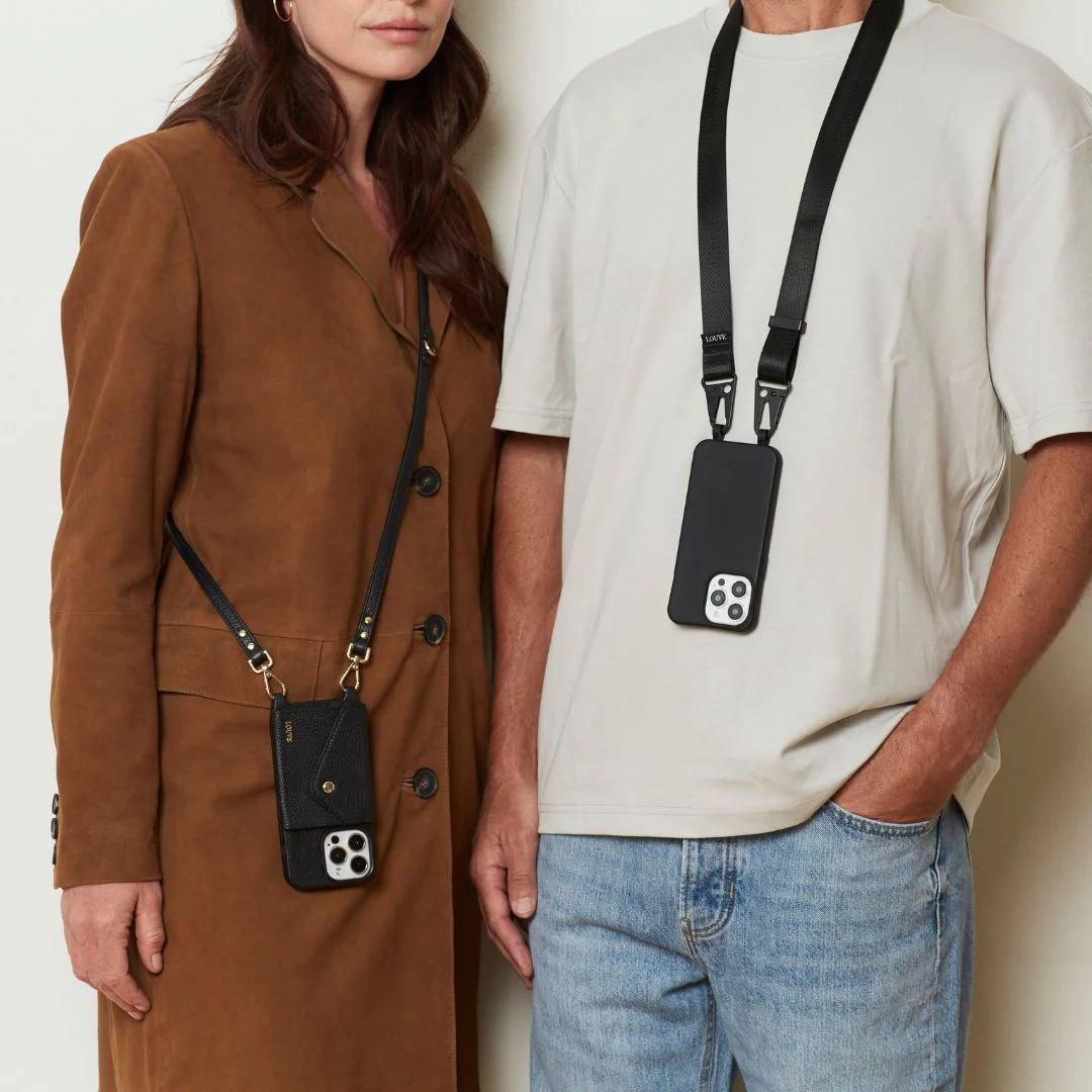 Midnight Sky Black Crossbody Phone Lanyard | Men - Image 7