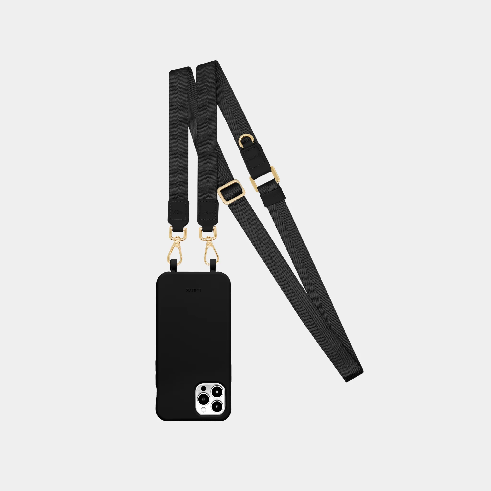 Black Phone Case + Black Vera Lanyard