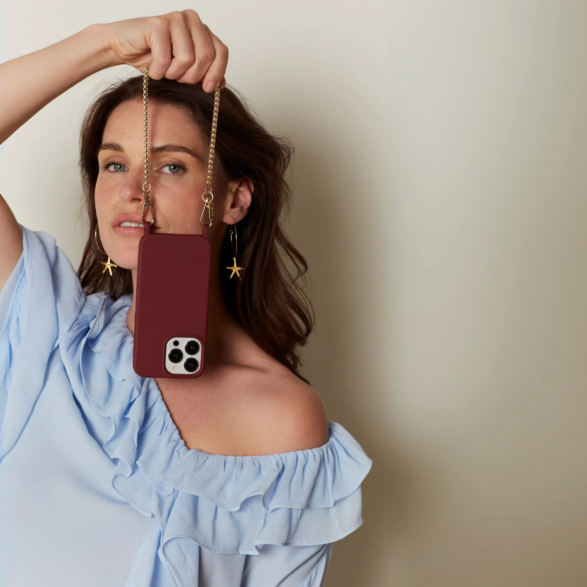 Burgundy Phone Case + Gaia Wristlet - Image 3