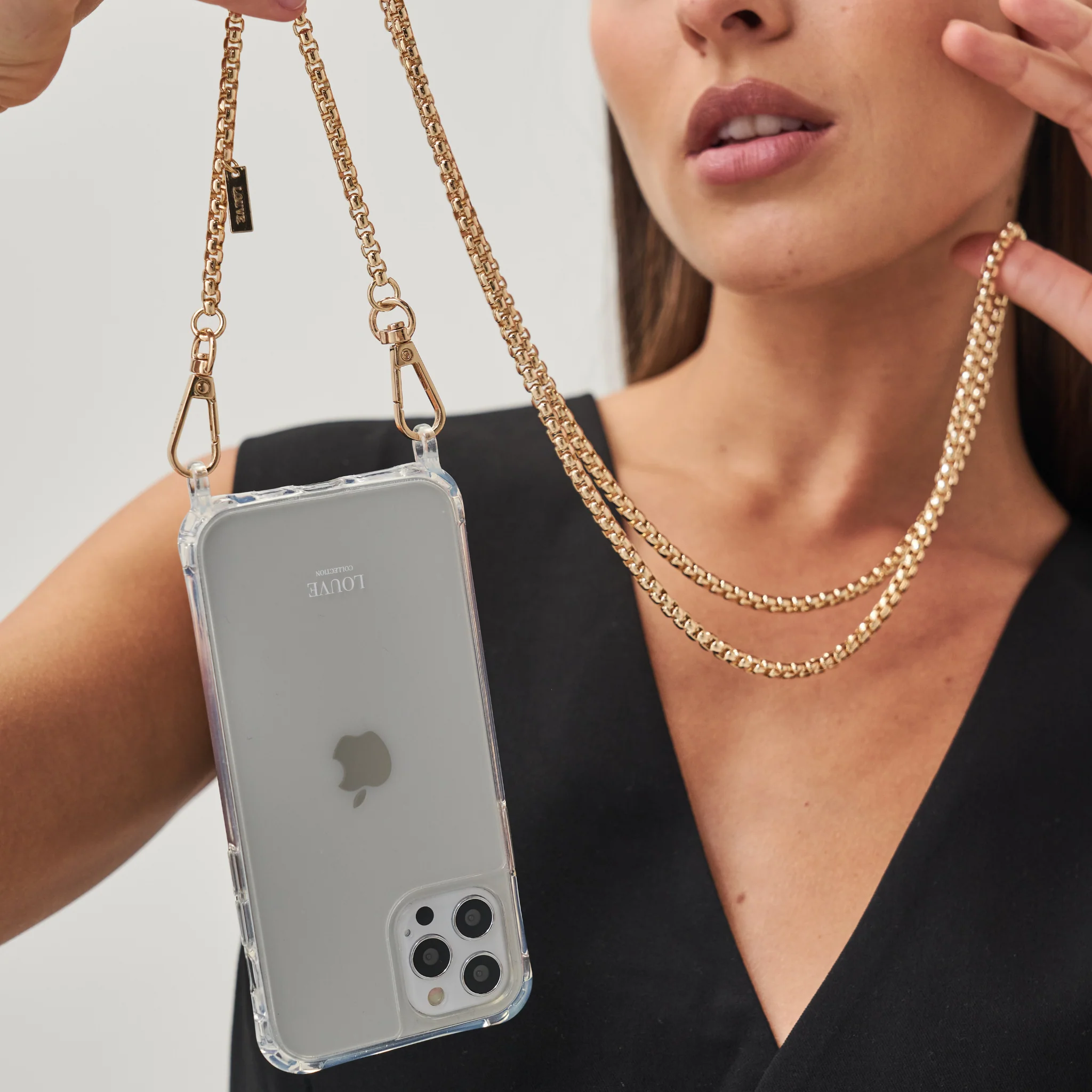 Clear Phone Case + Gaia Gold-Plated Chain - Image 4