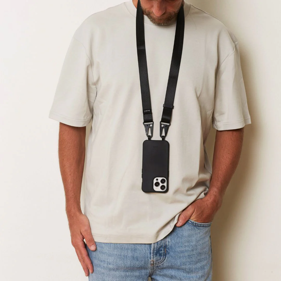 Midnight Sky Black Crossbody Phone Lanyard | Men - Image 6