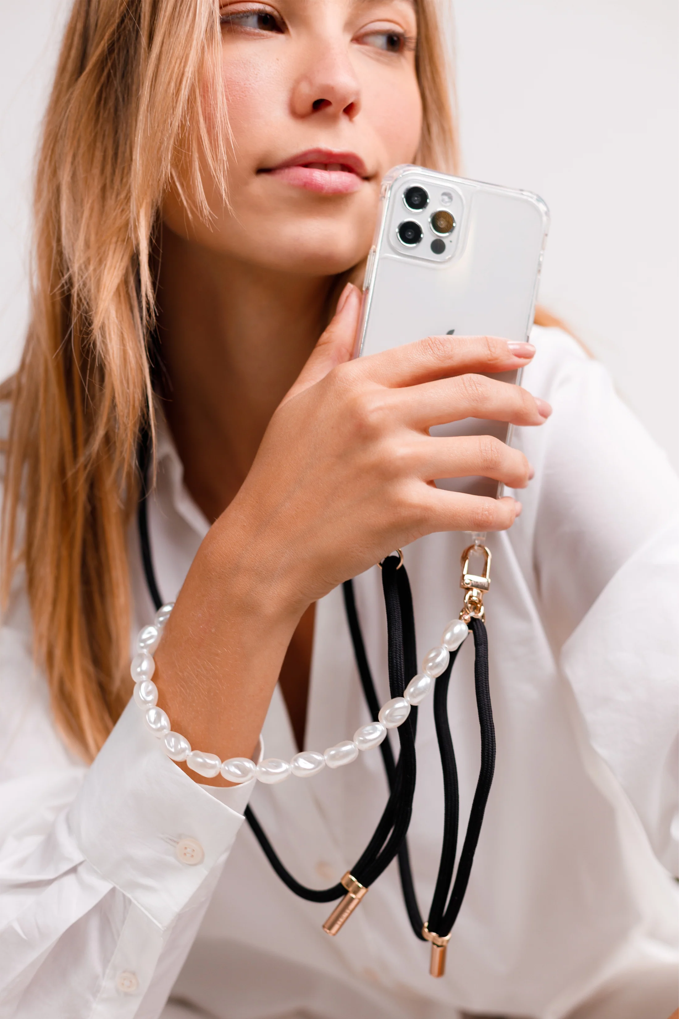 Clear Phone Case + Mystique Black Strap - Image 12
