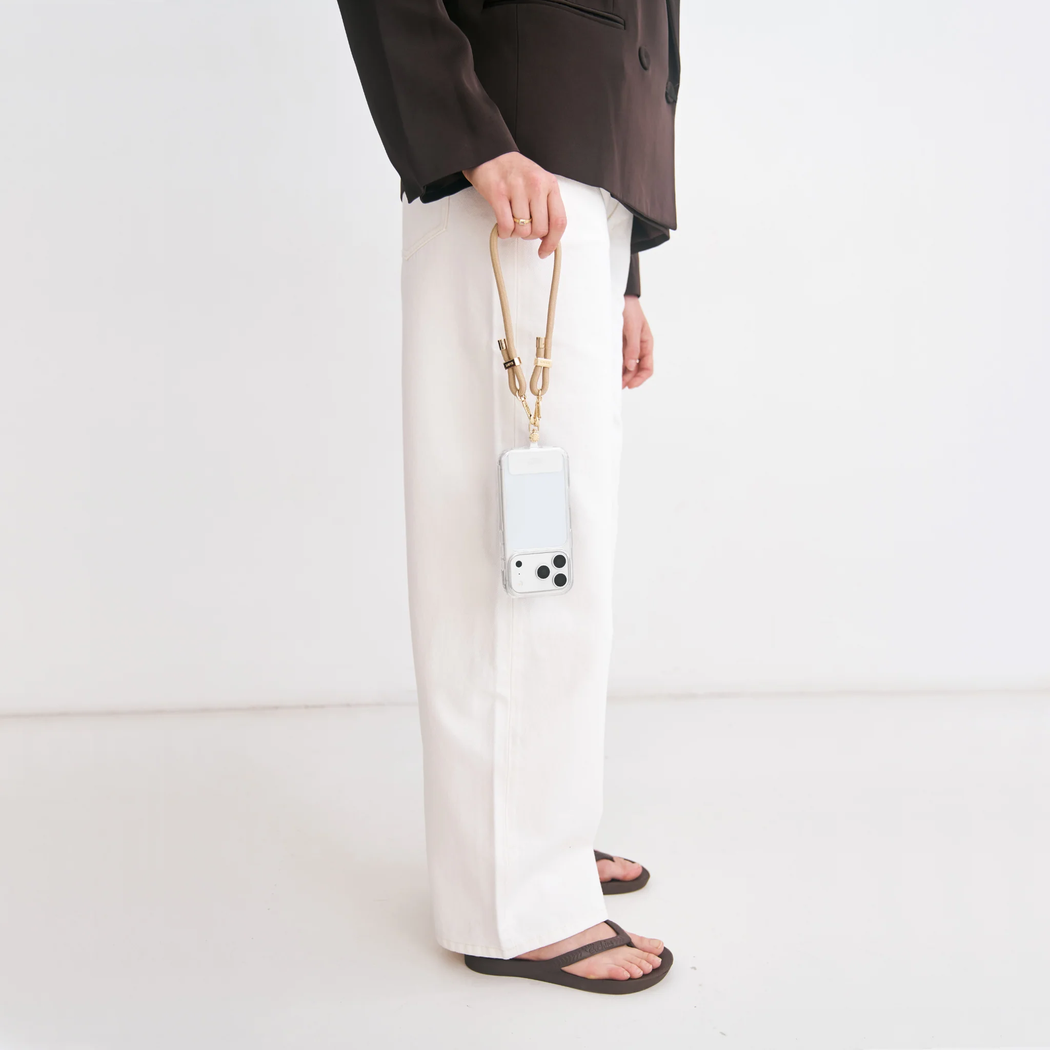 Clear Case + Universal Patch + Bisque Beige Wristlet - Image 6