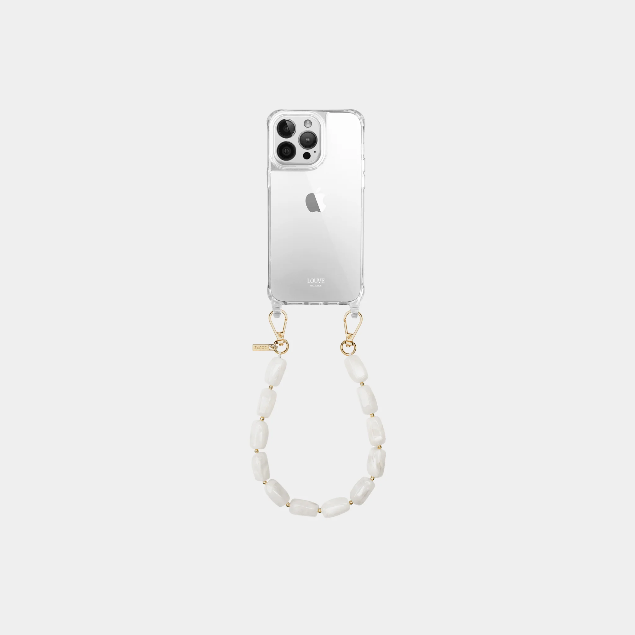 Clear Phone Case + Abbey Off-White Wristlet