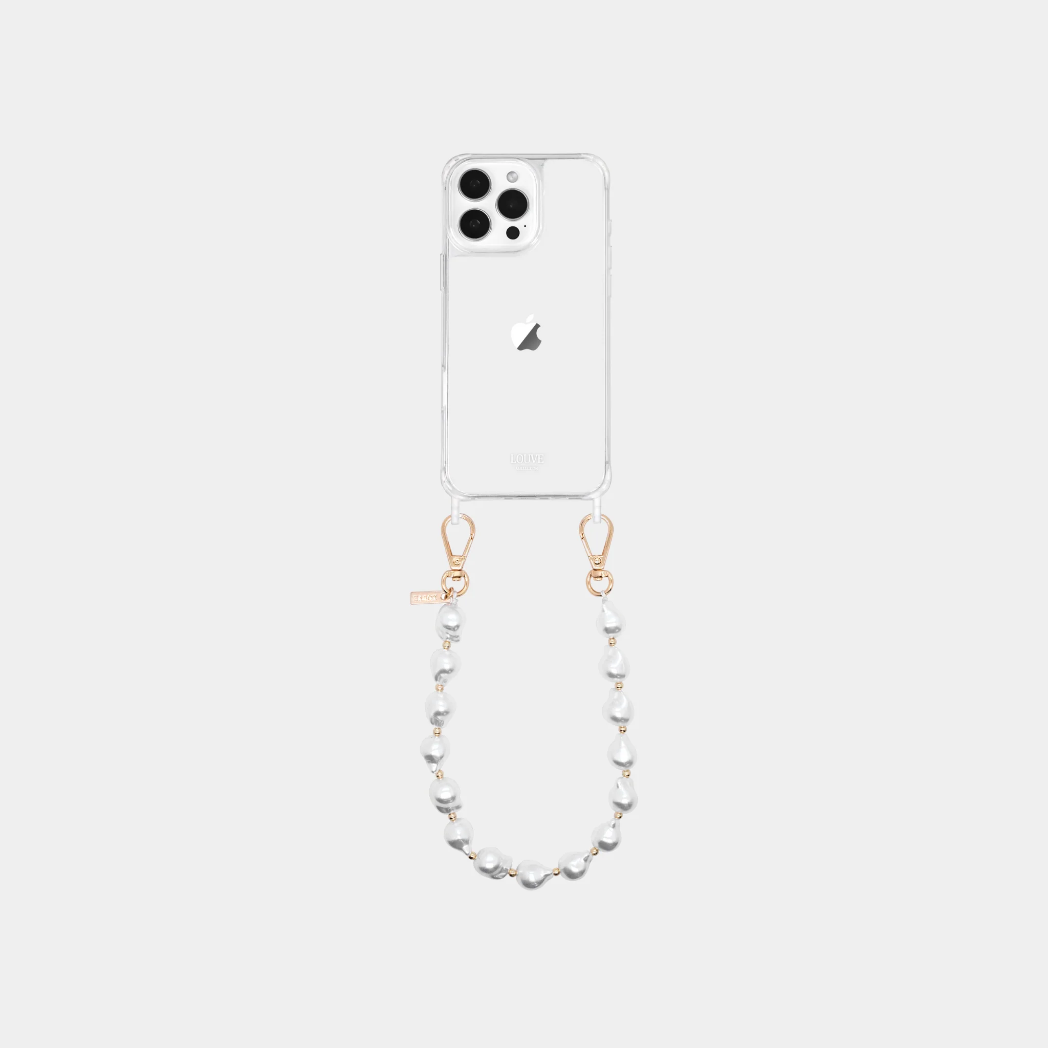 Clear Phone Case + Daisy Pearl Wristlet