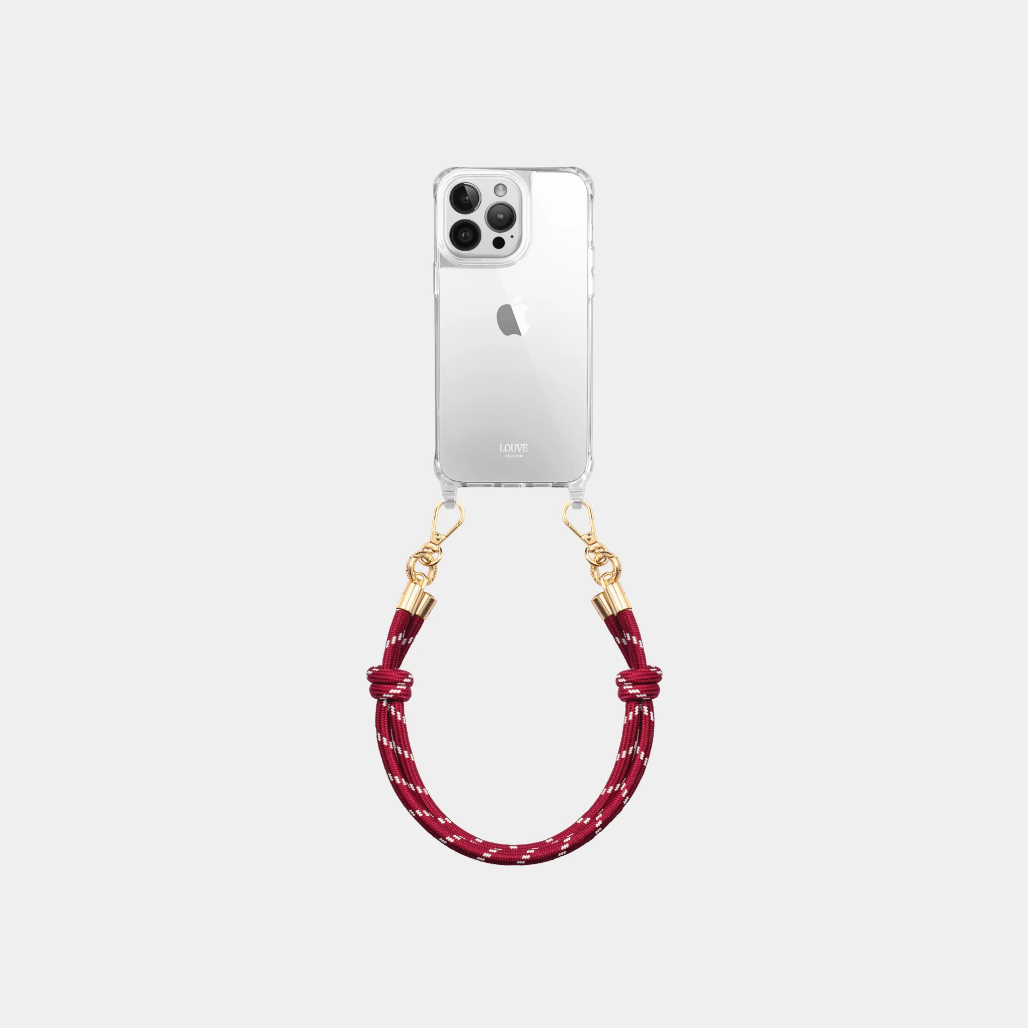Clear Phone Case + Kaia Burgundy Wristlet