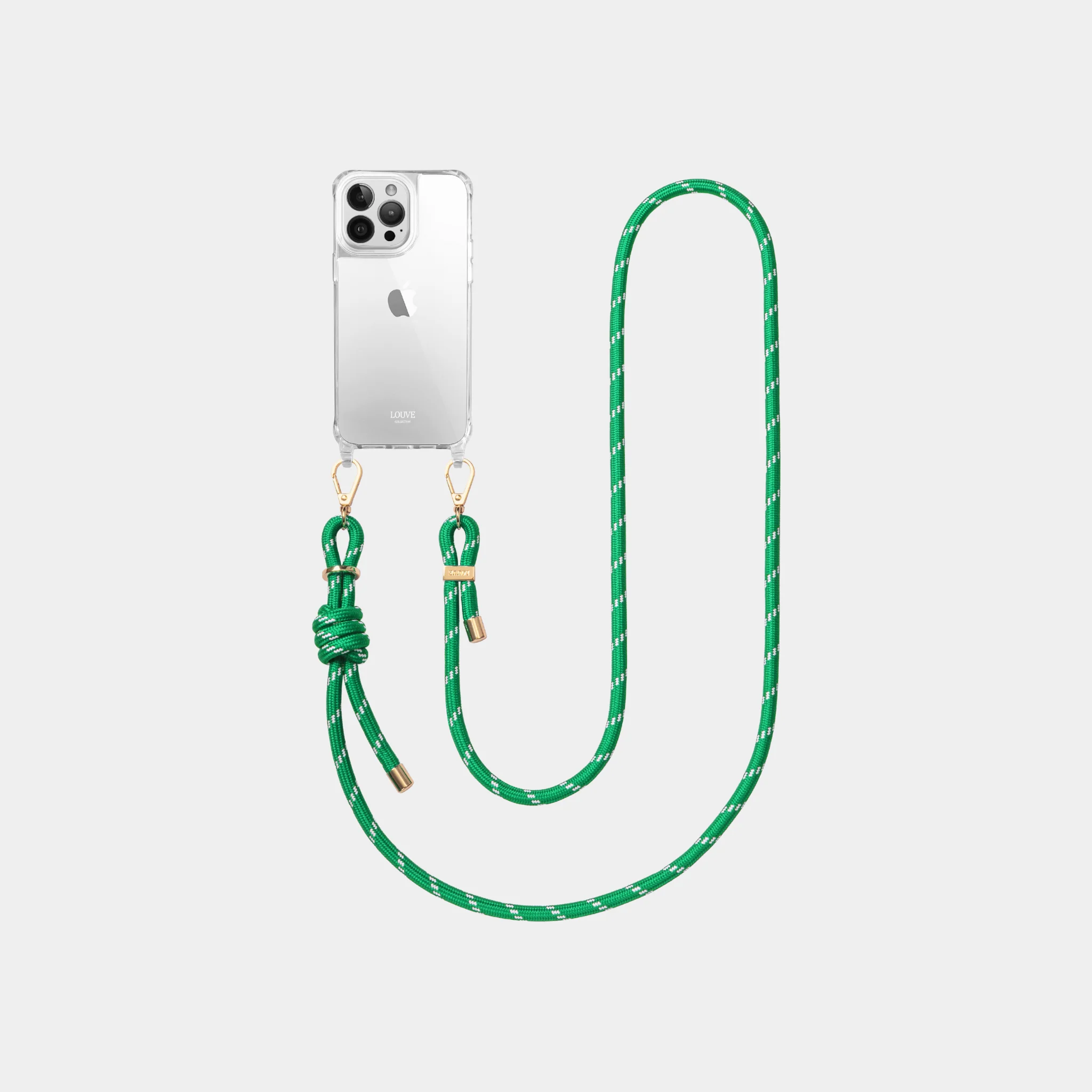 Clear Phone Case + Kaia Green Strap