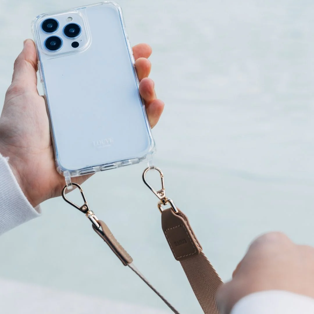 Clear Phone Case + Beige Vera Lanyard - Image 4