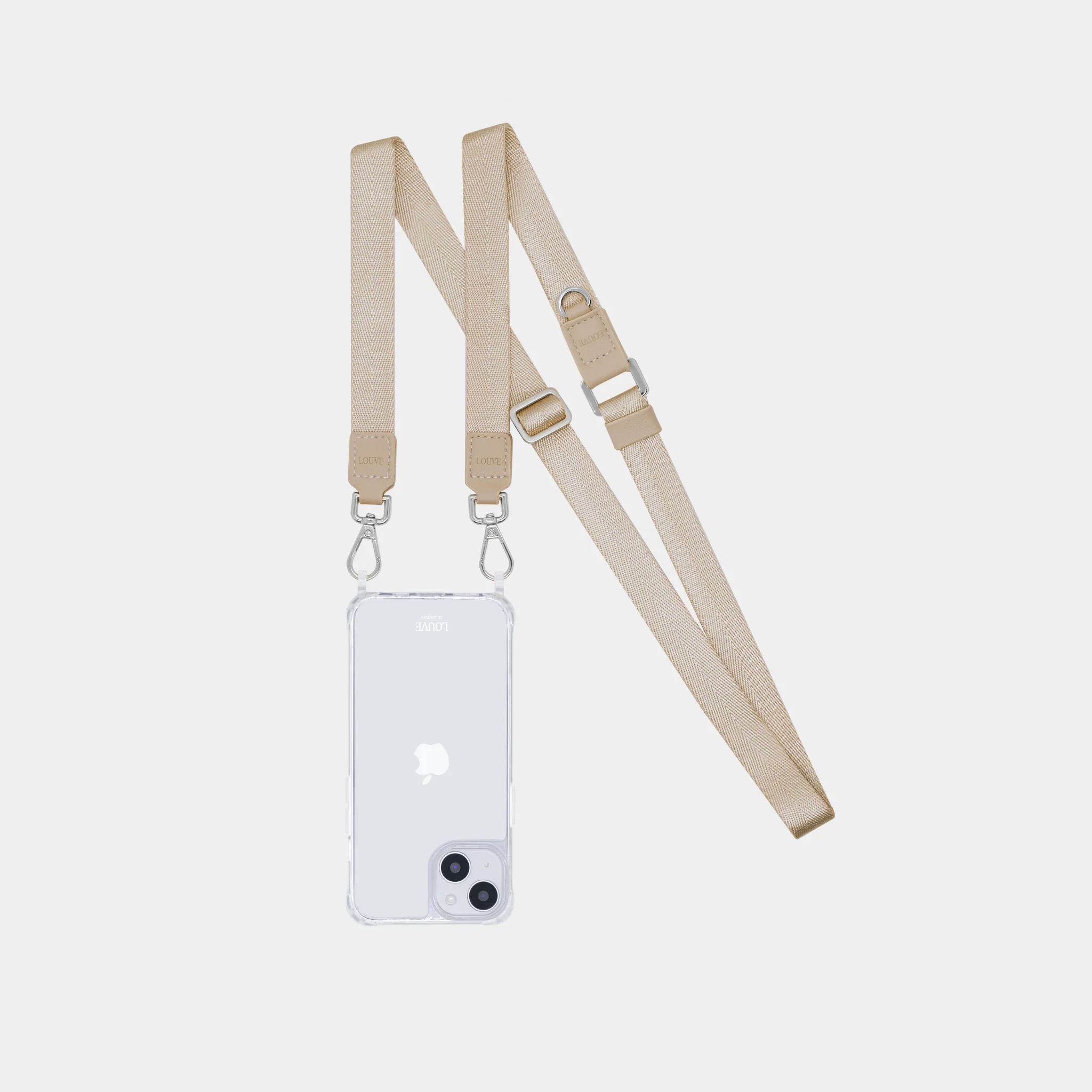 Clear Phone Case + Beige Vera Lanyard - Image 5
