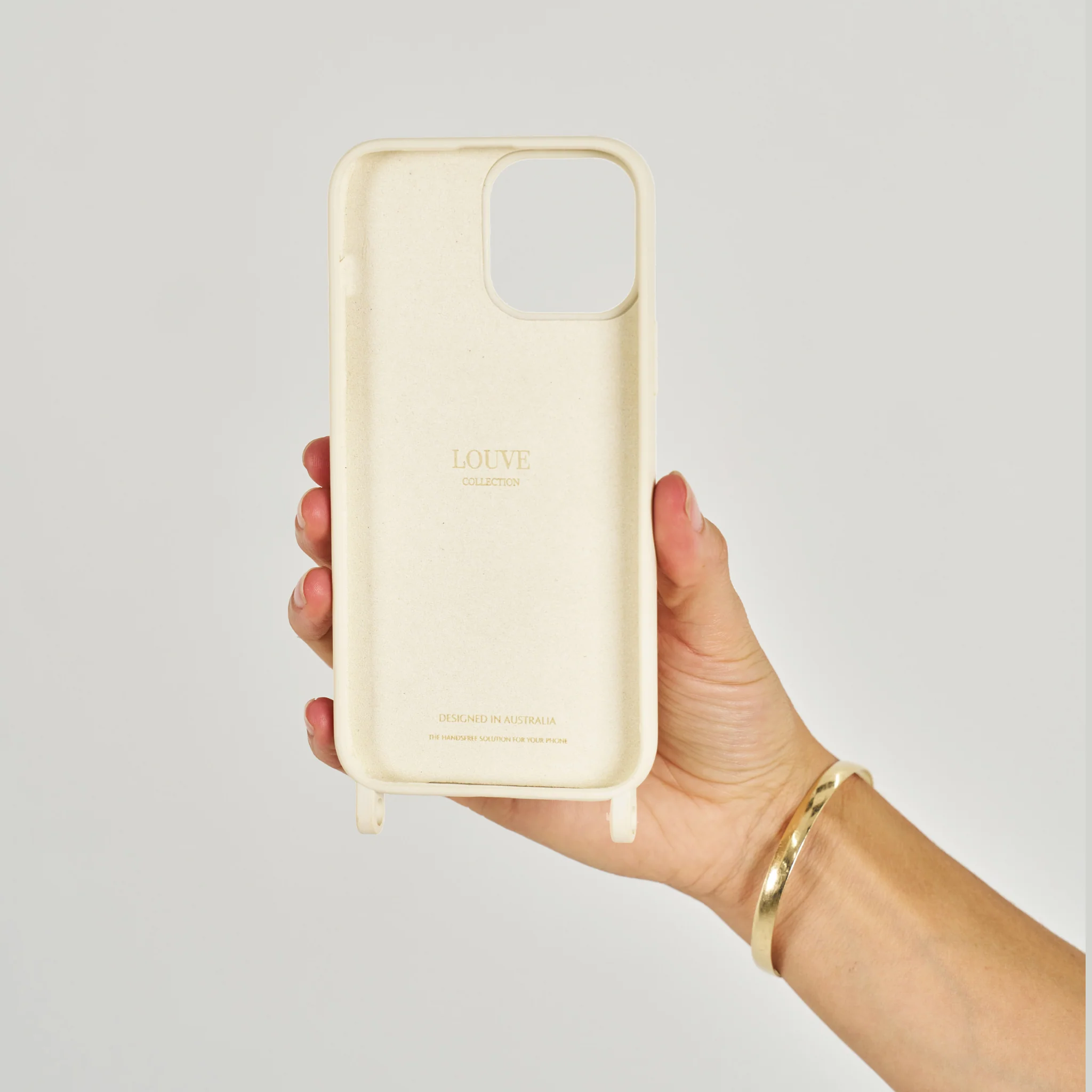 Coconut Off-White Phone Case + Olive Crossbody Lanyard - Image 6