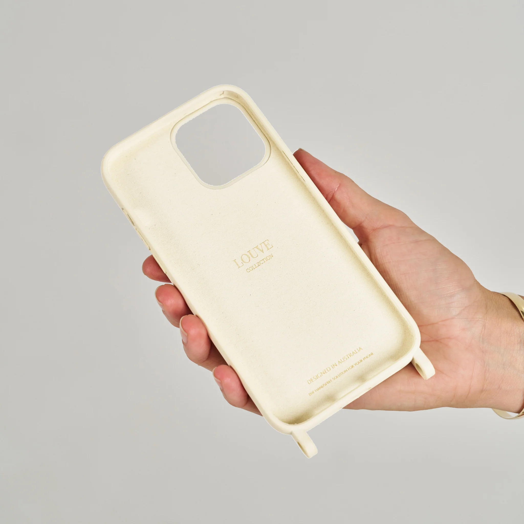 Coconut Off-White Phone Case + Olive Crossbody Lanyard - Image 8