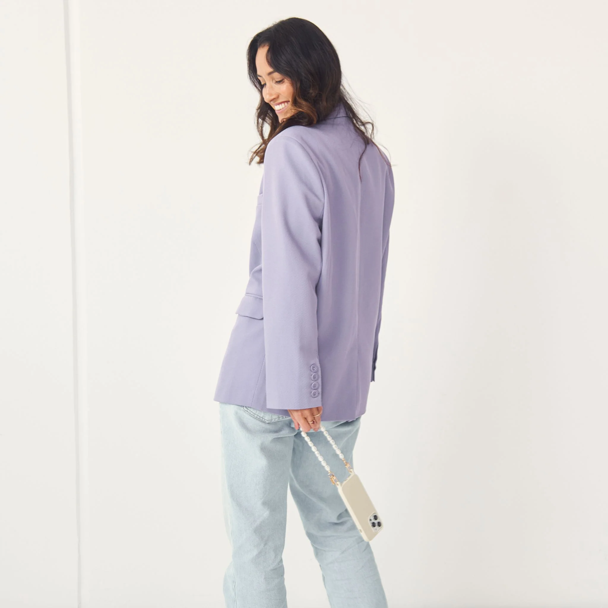 Coconut Off-White Phone Case + Pearl Wristlet | As Seen in Emily in Paris - Image 5