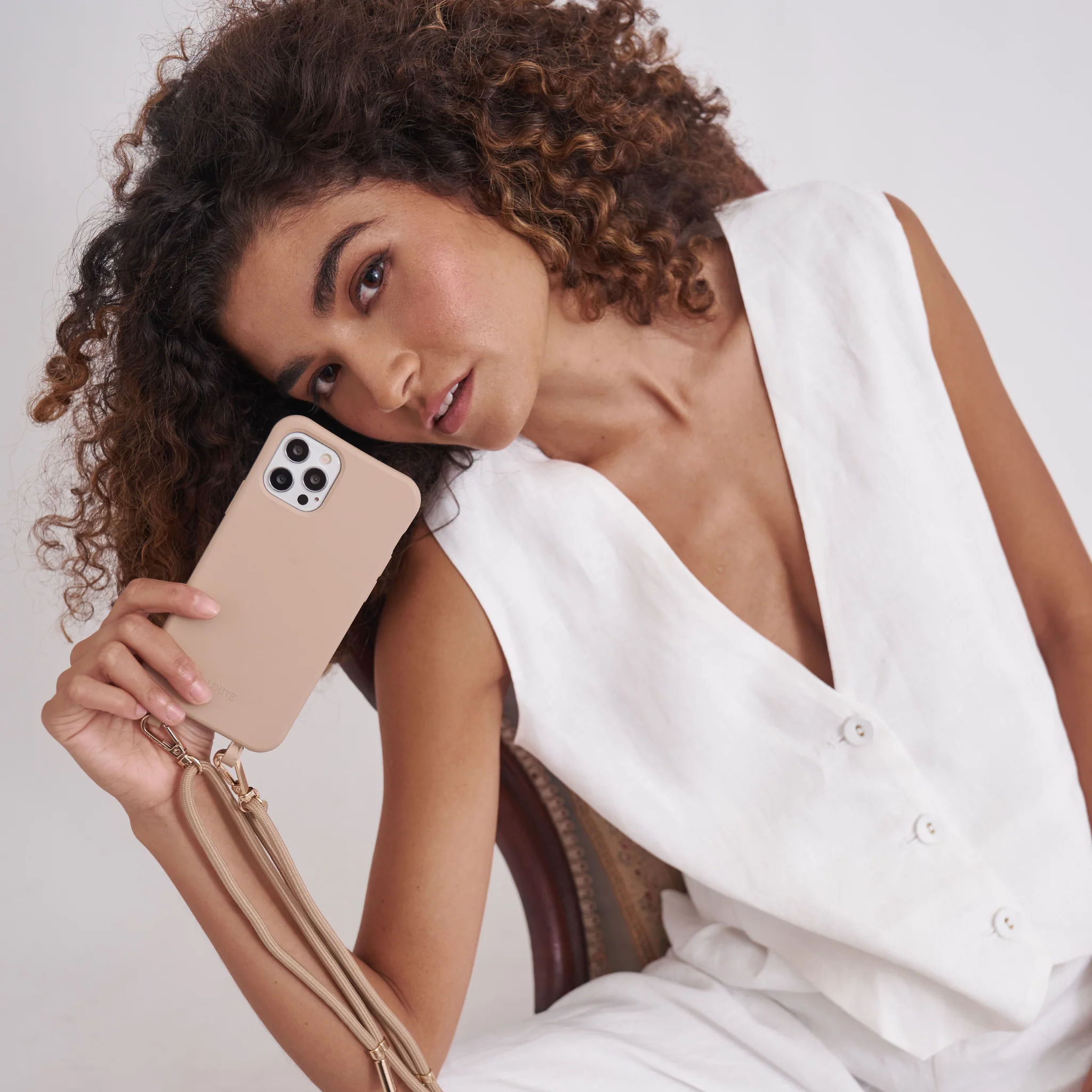 Beige Phone Case + Bisque Beige Strap - Image 3