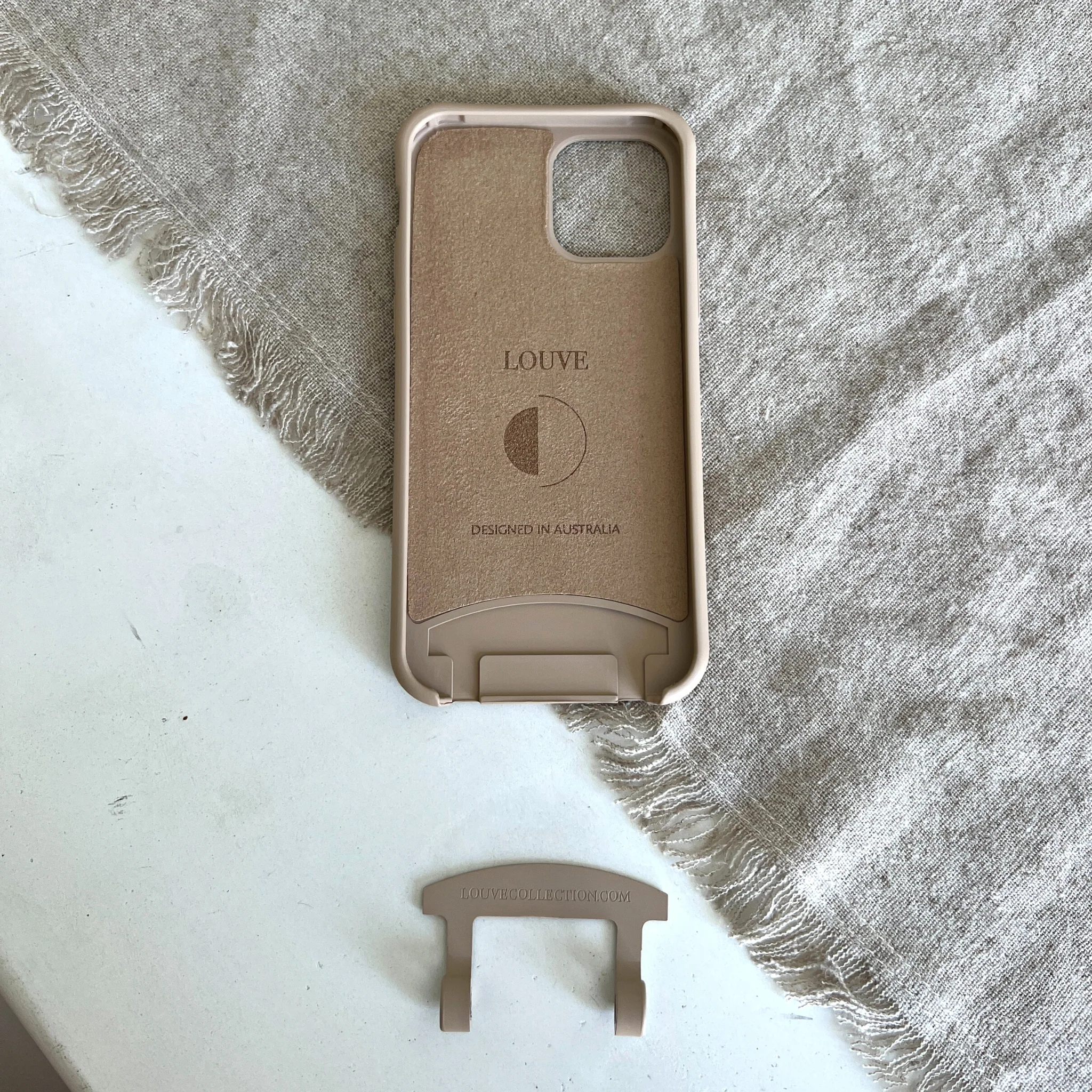 Beige Phone Case + Mystique Black Crossbody Strap - Image 8