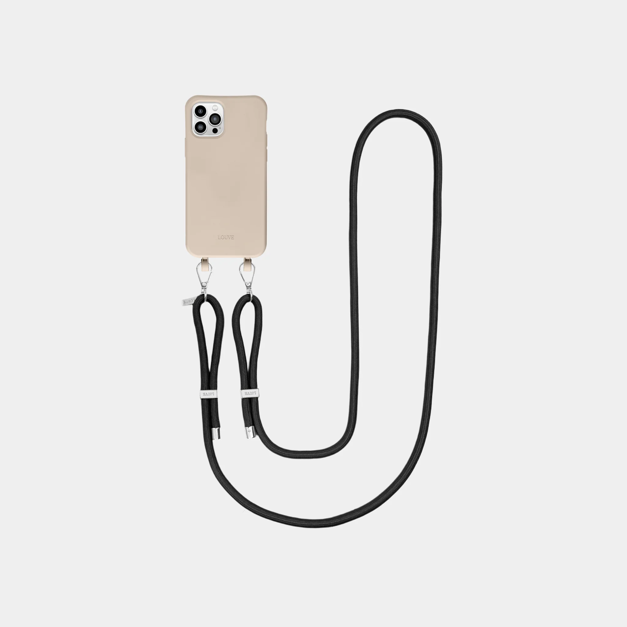 Beige Phone Case + Mystique Black Crossbody Strap - Image 9