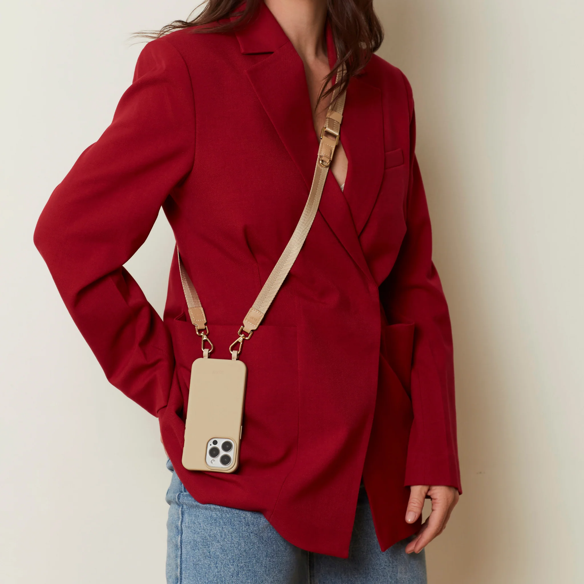 Beige Phone Case + Beige Vera Lanyard - Image 16