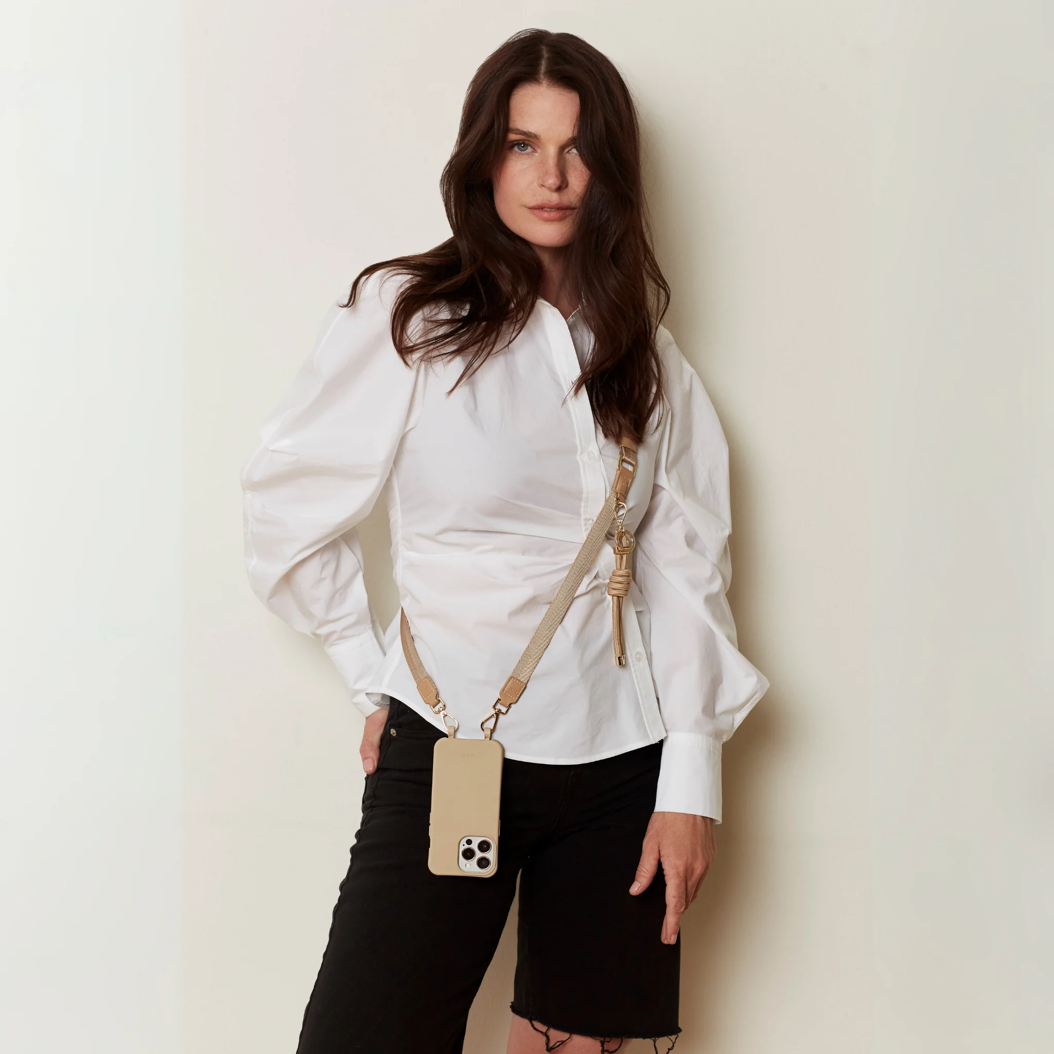 Beige Phone Case + Beige Vera Lanyard - Image 20
