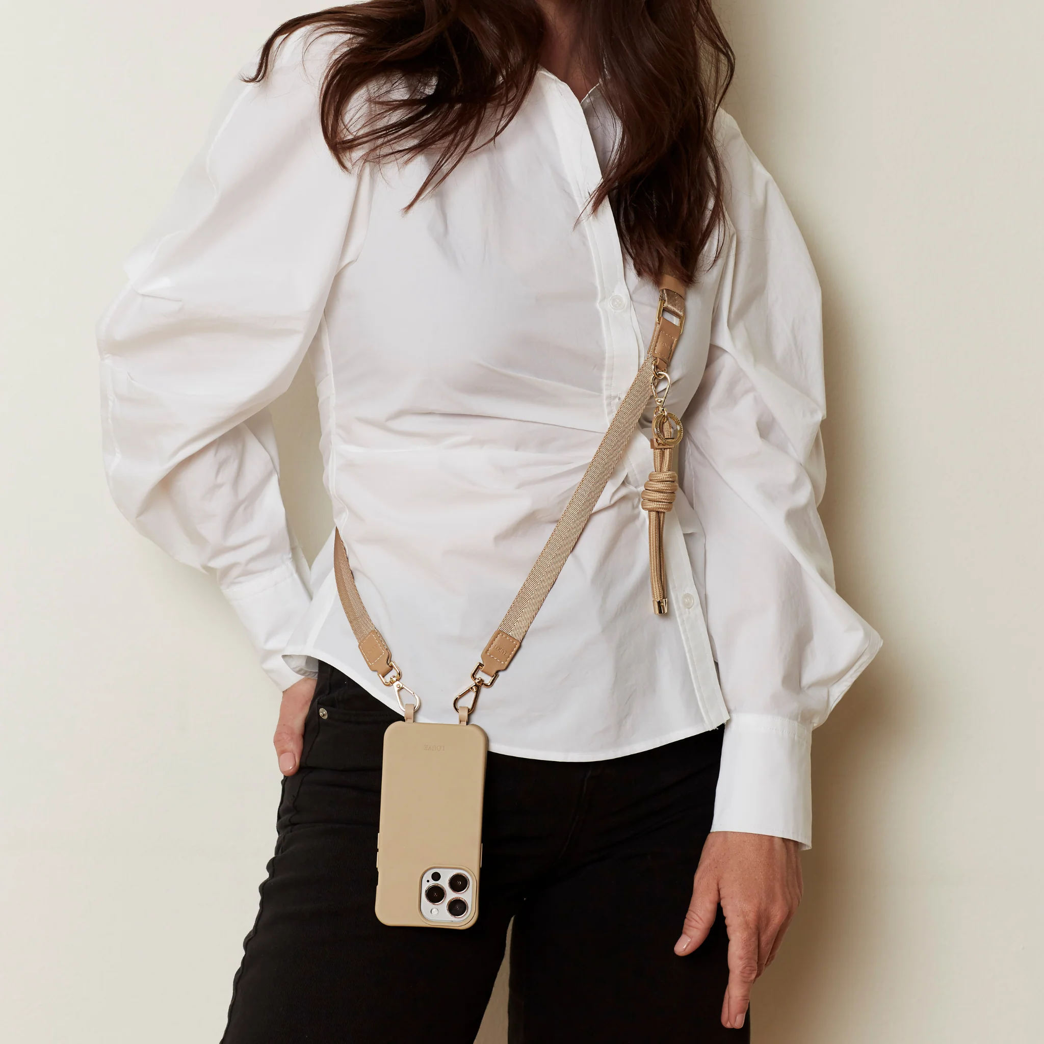Beige Phone Case + Beige Vera Lanyard - Image 22