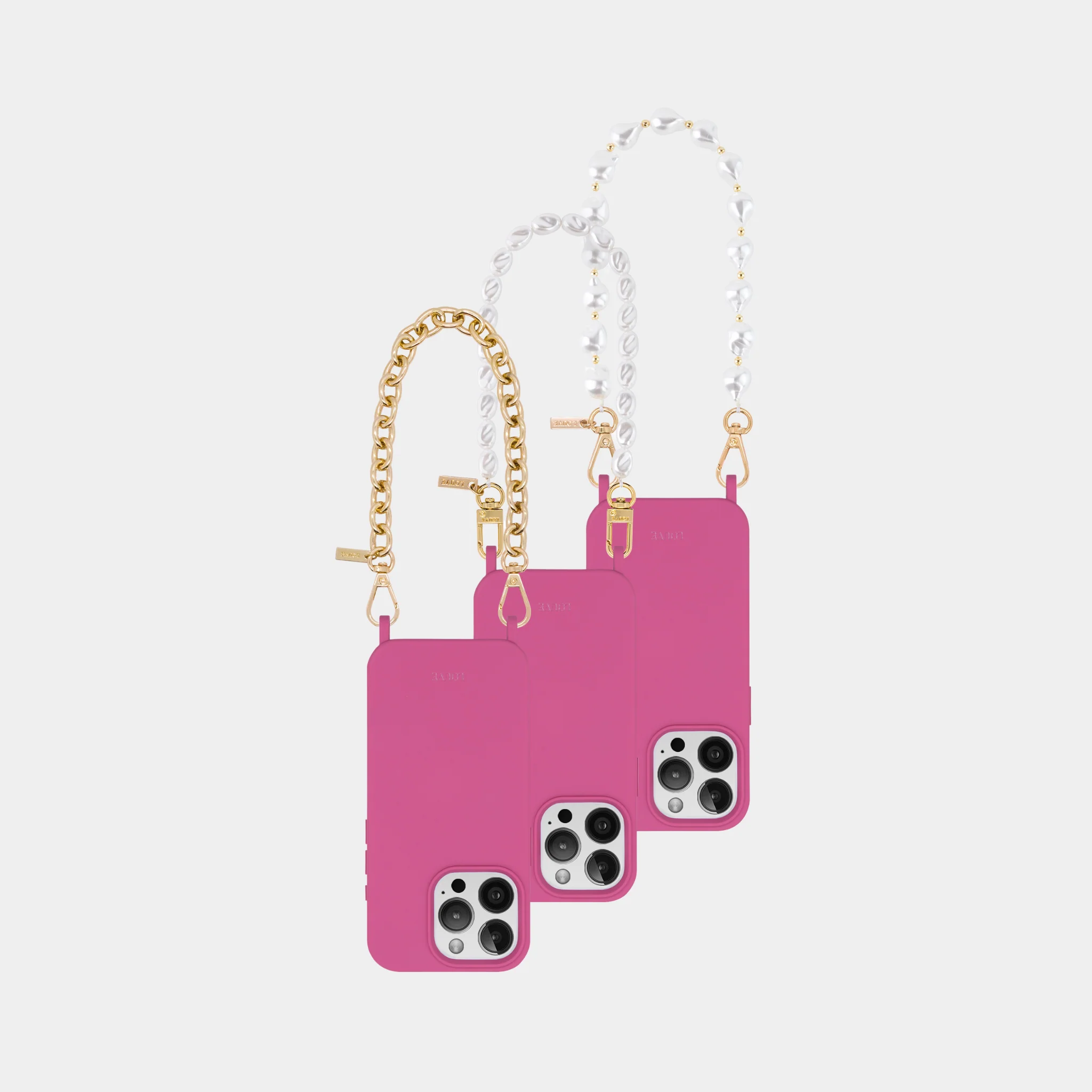 Hot Pink Phone Case + Pearl Wristlet - Image 13