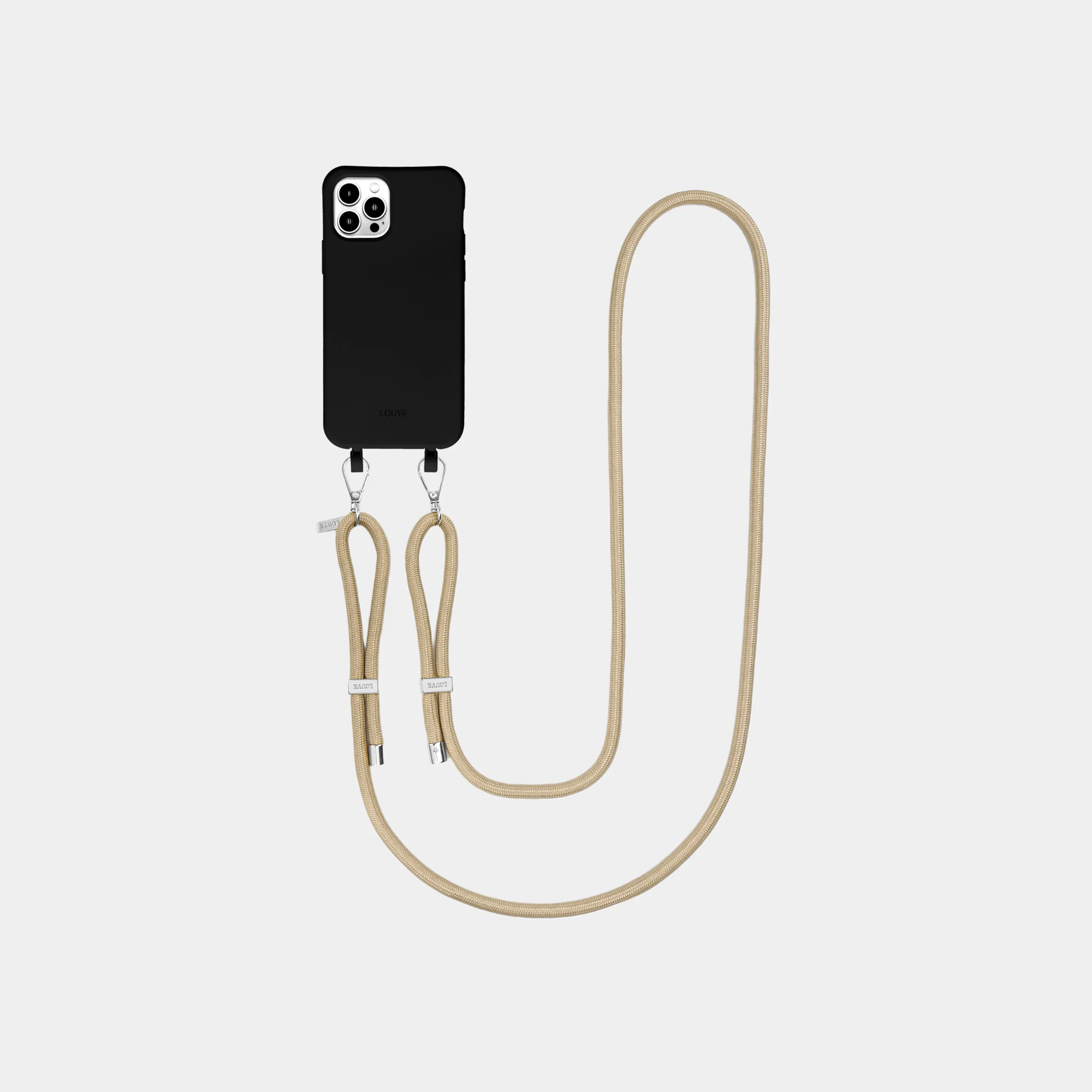 Black Phone Case + Bisque Beige Strap - Image 8