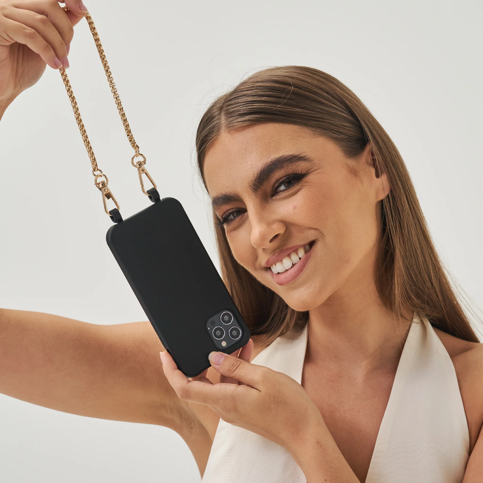 Black Phone Case + Gaia Gold-Plated Wristlet - Image 4