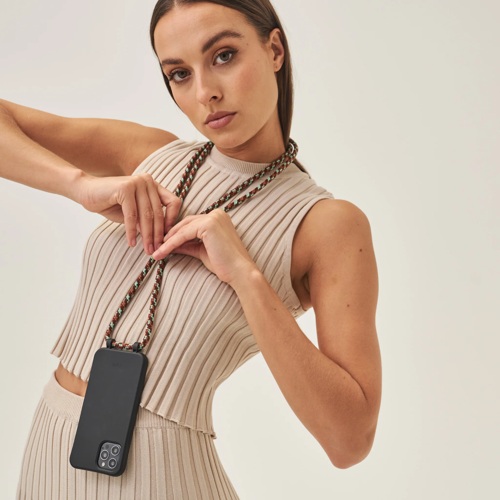 Black Phone Case + Marrakech Crossbody Strap - Image 15