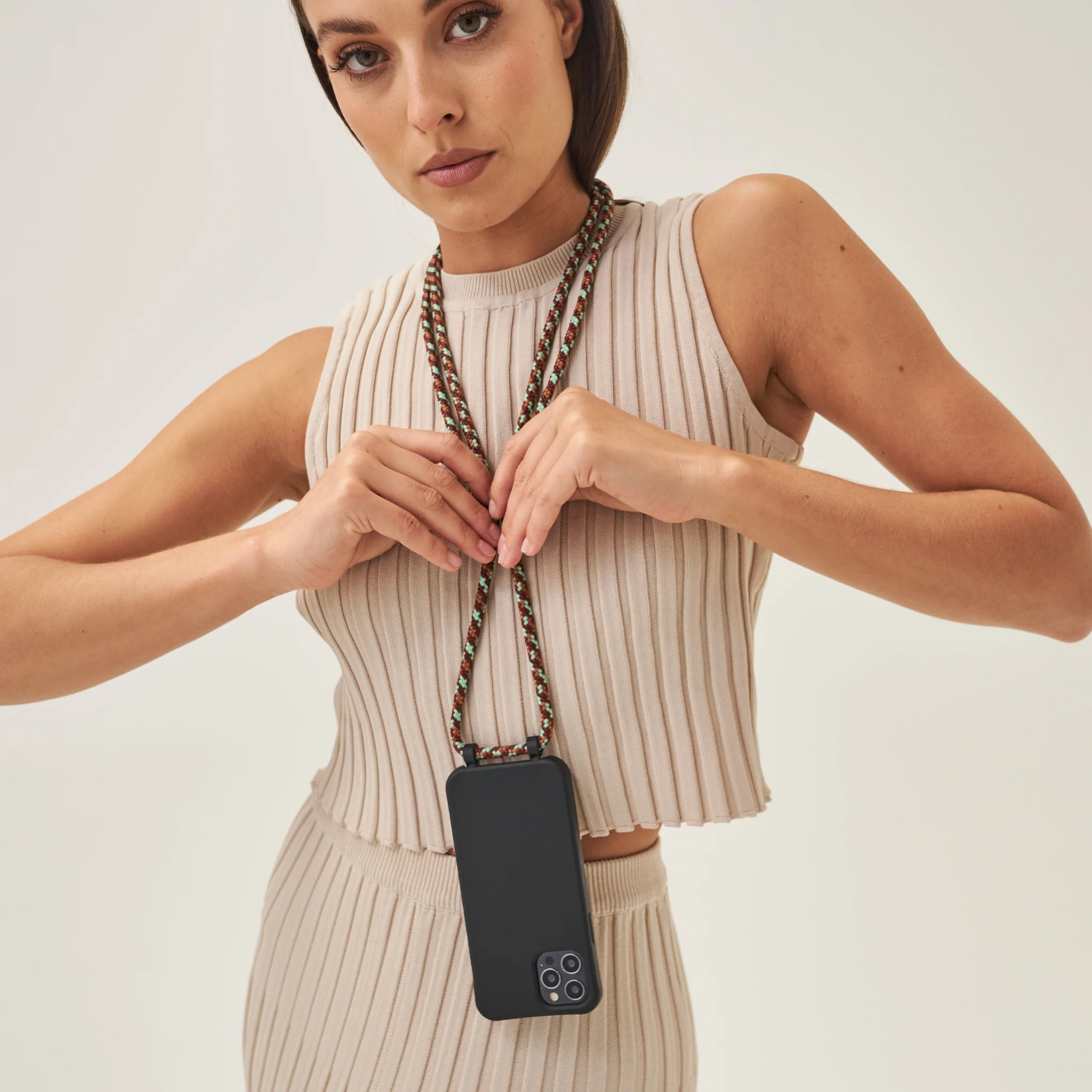 Black Phone Case + Marrakech Crossbody Strap - Image 16