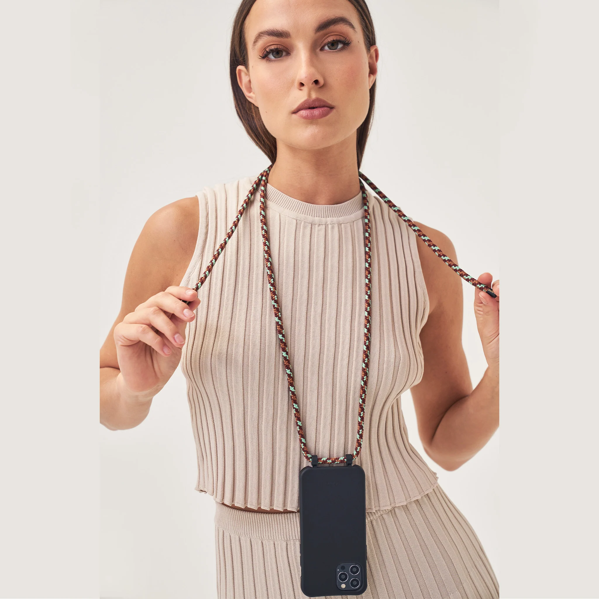 Black Phone Case + Marrakech Crossbody Strap - Image 17