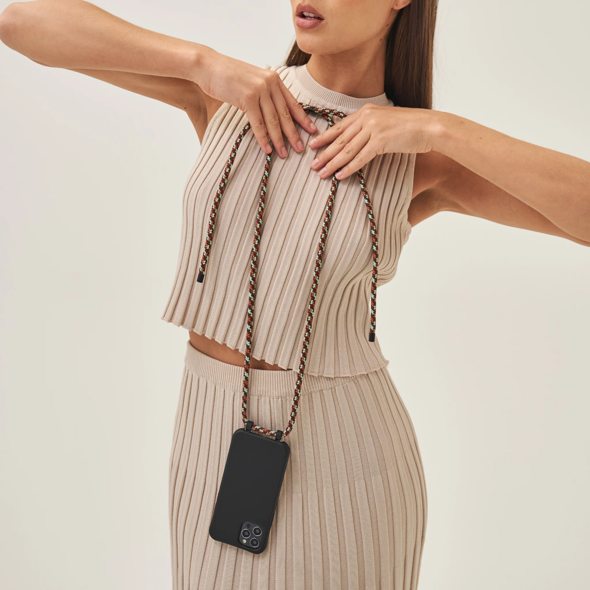 Black Phone Case + Marrakech Crossbody Strap - Image 3