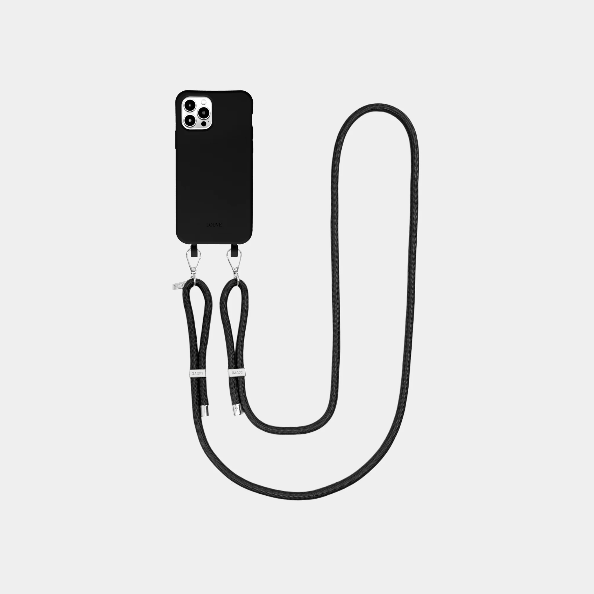 Black Phone Case + Mystique Black Crossbody Strap - Image 10
