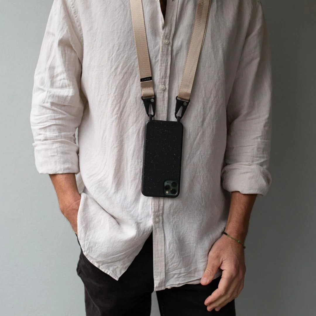 Latte Love Nude Crossbody Phone Lanyard | Men - Image 3