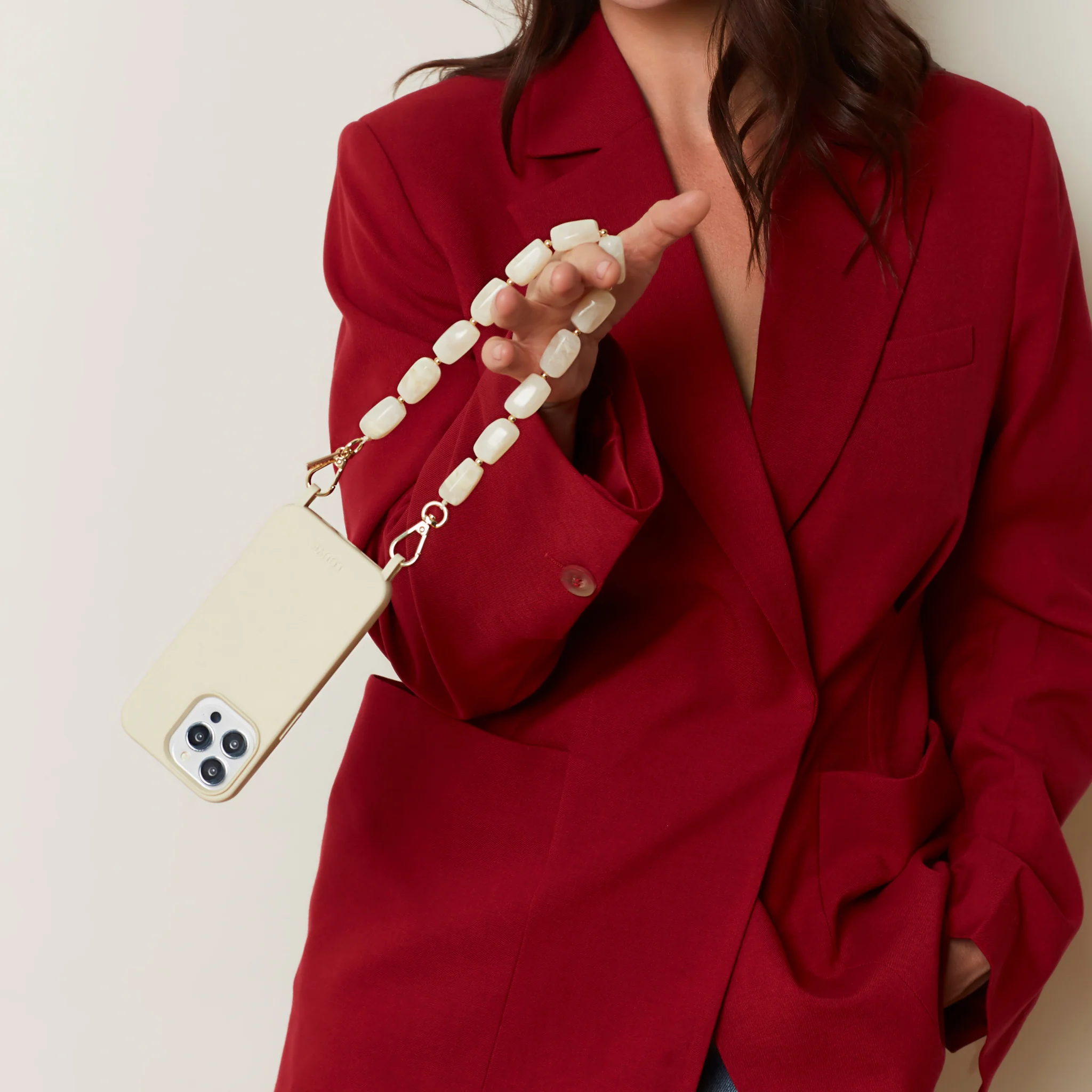 Coconut Off-White Phone Case + Abbey Off-White Wristlet - Image 11