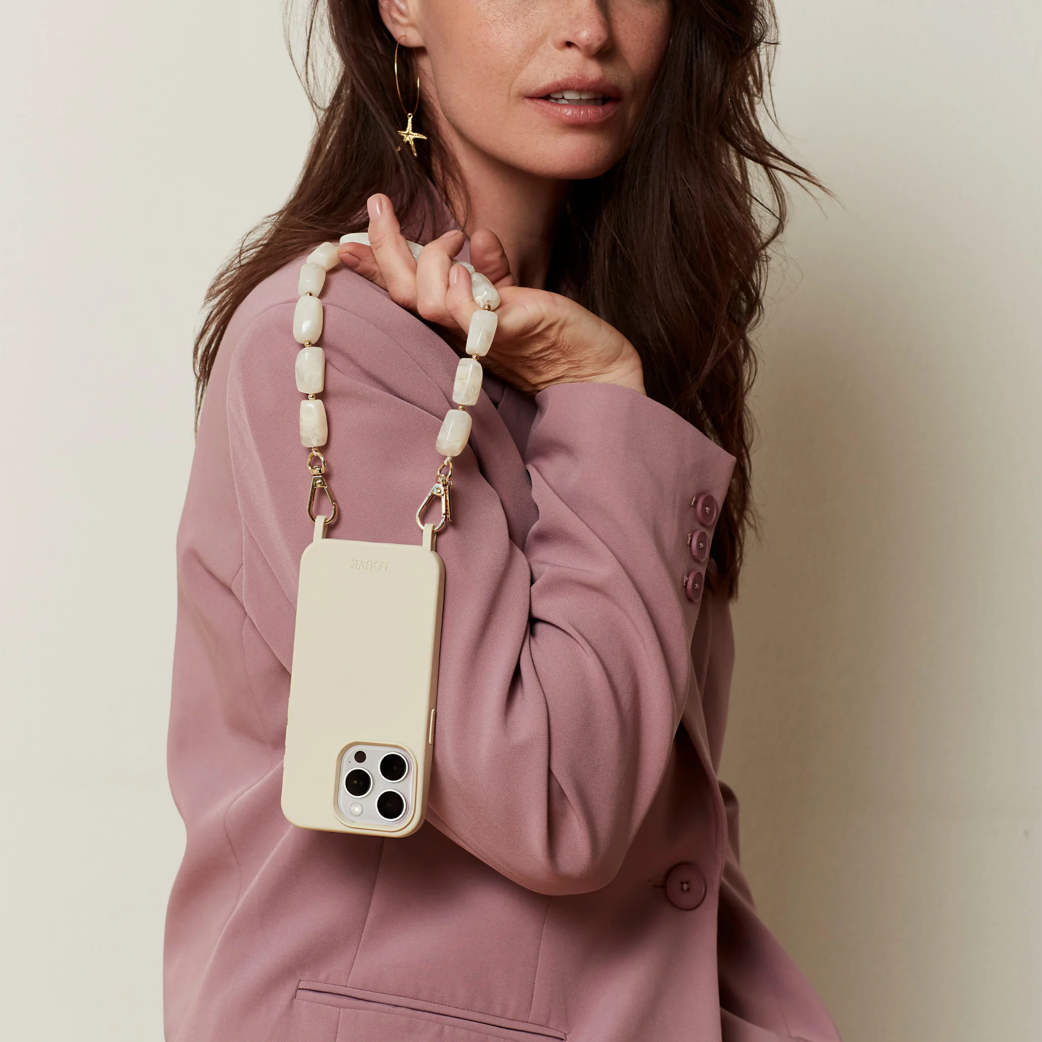 Coconut Off-White Phone Case + Abbey Off-White Wristlet - Image 15