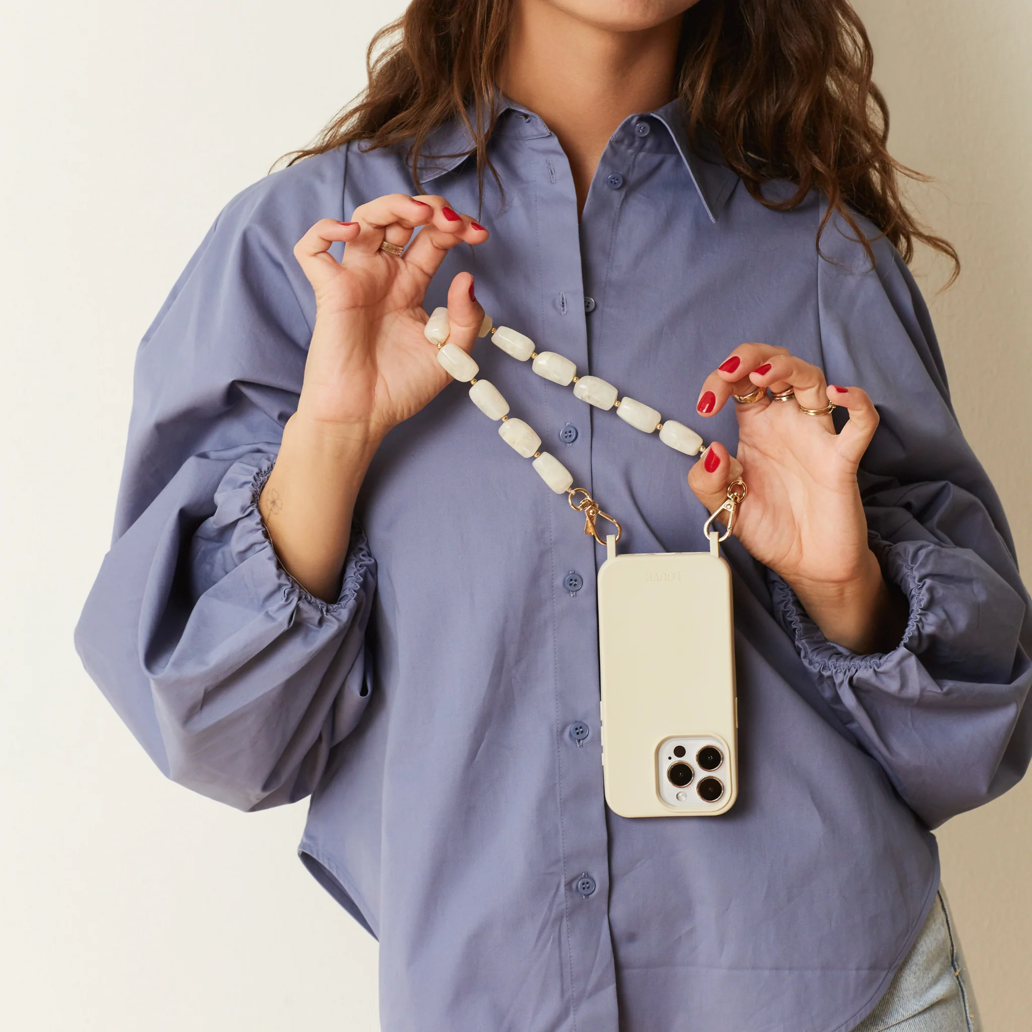 Coconut Off-White Phone Case + Abbey Off-White Wristlet - Image 17