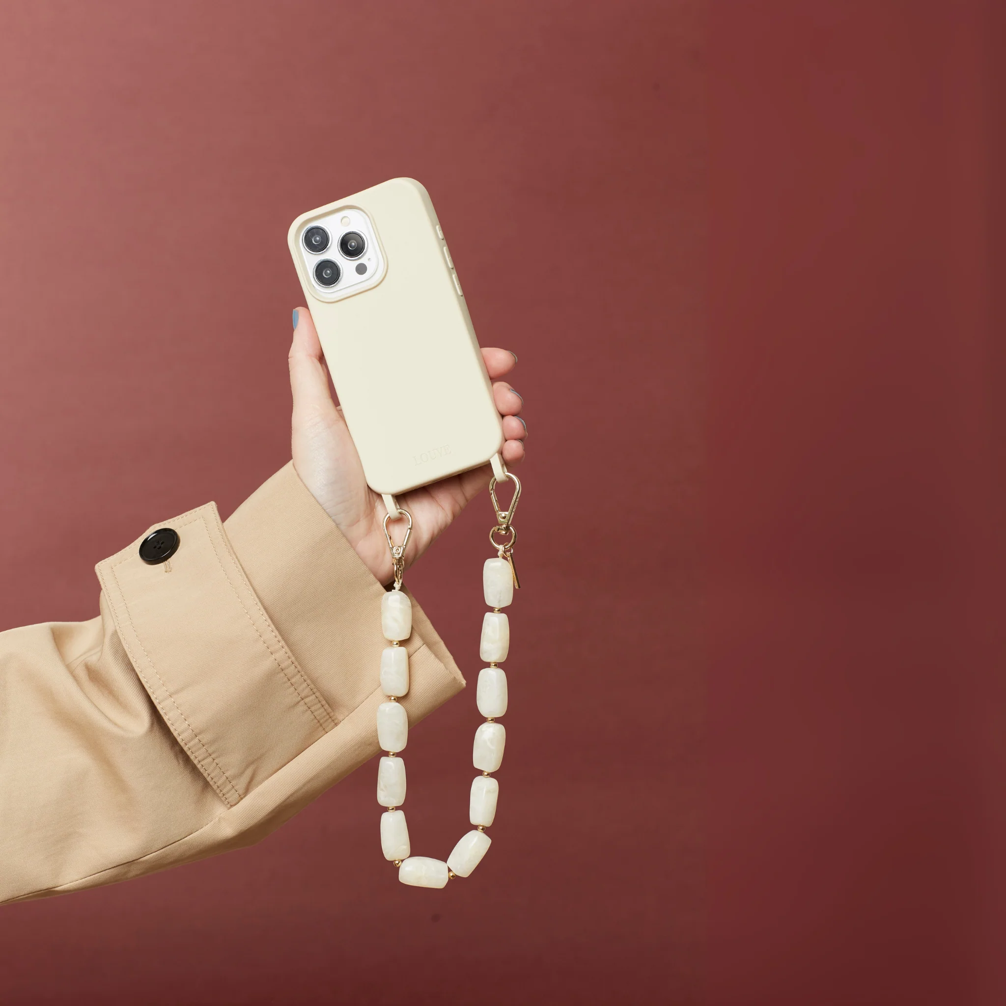 Coconut Off-White Phone Case + Abbey Off-White Wristlet - Image 6