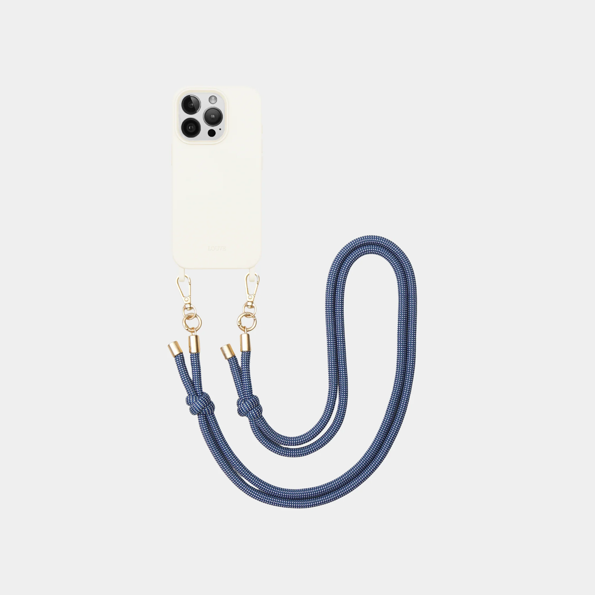 Coconut Off-White Phone Case + The Knot Blue Strap