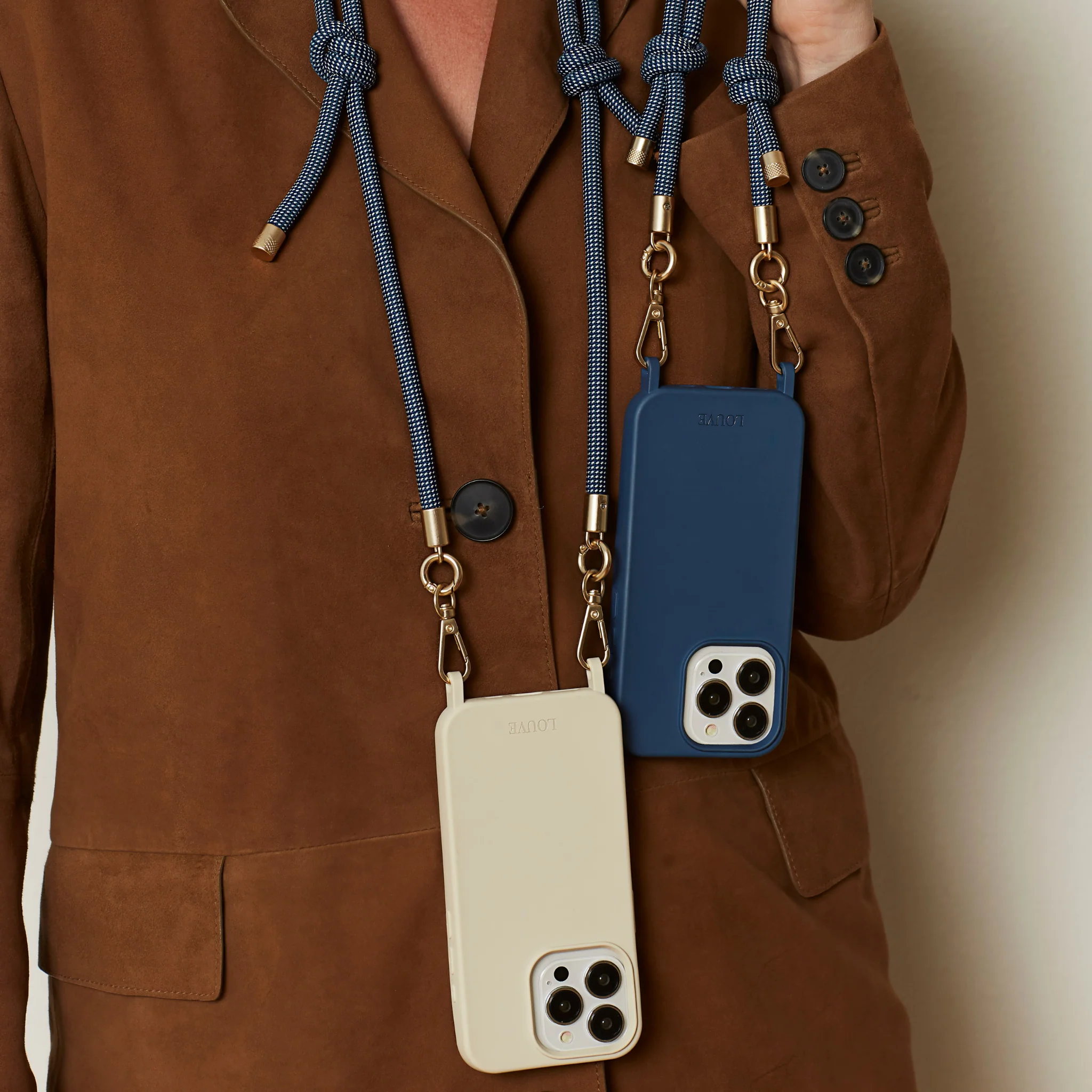 Coconut Off-White Phone Case + The Knot Blue Strap - Image 3