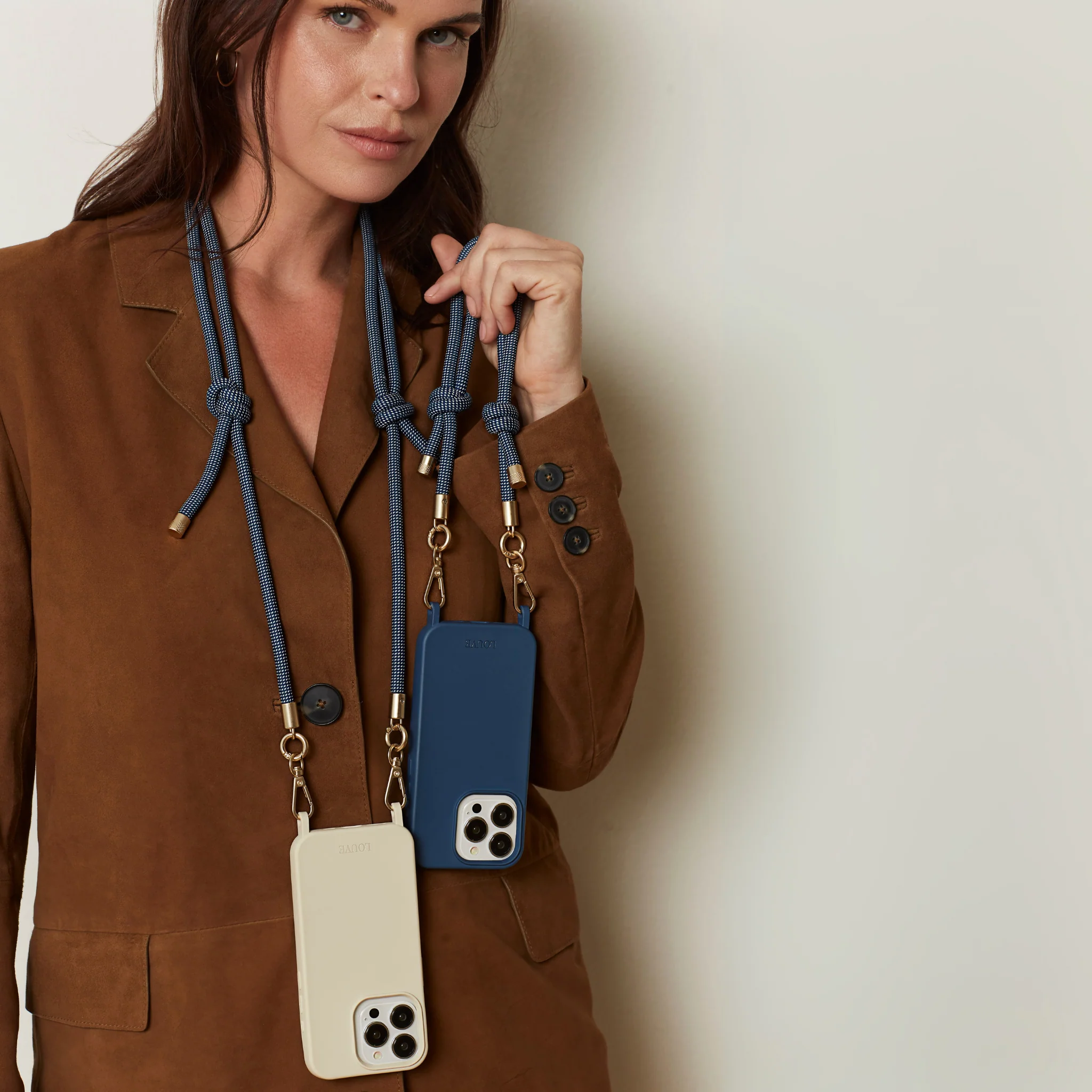 Coconut Off-White Phone Case + The Knot Blue Strap - Image 4