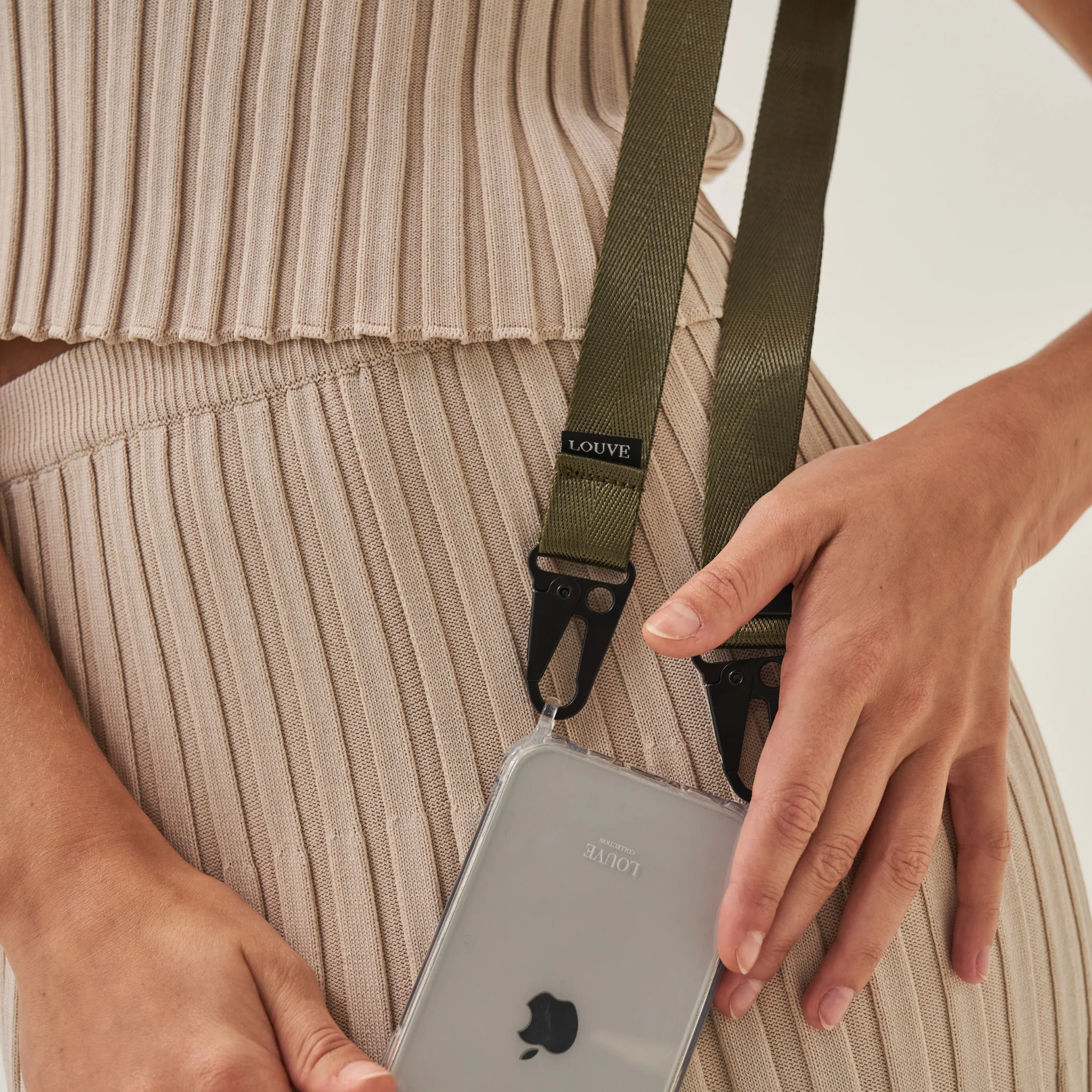 Olive Green Crossbody Phone Lanyard - Image 6