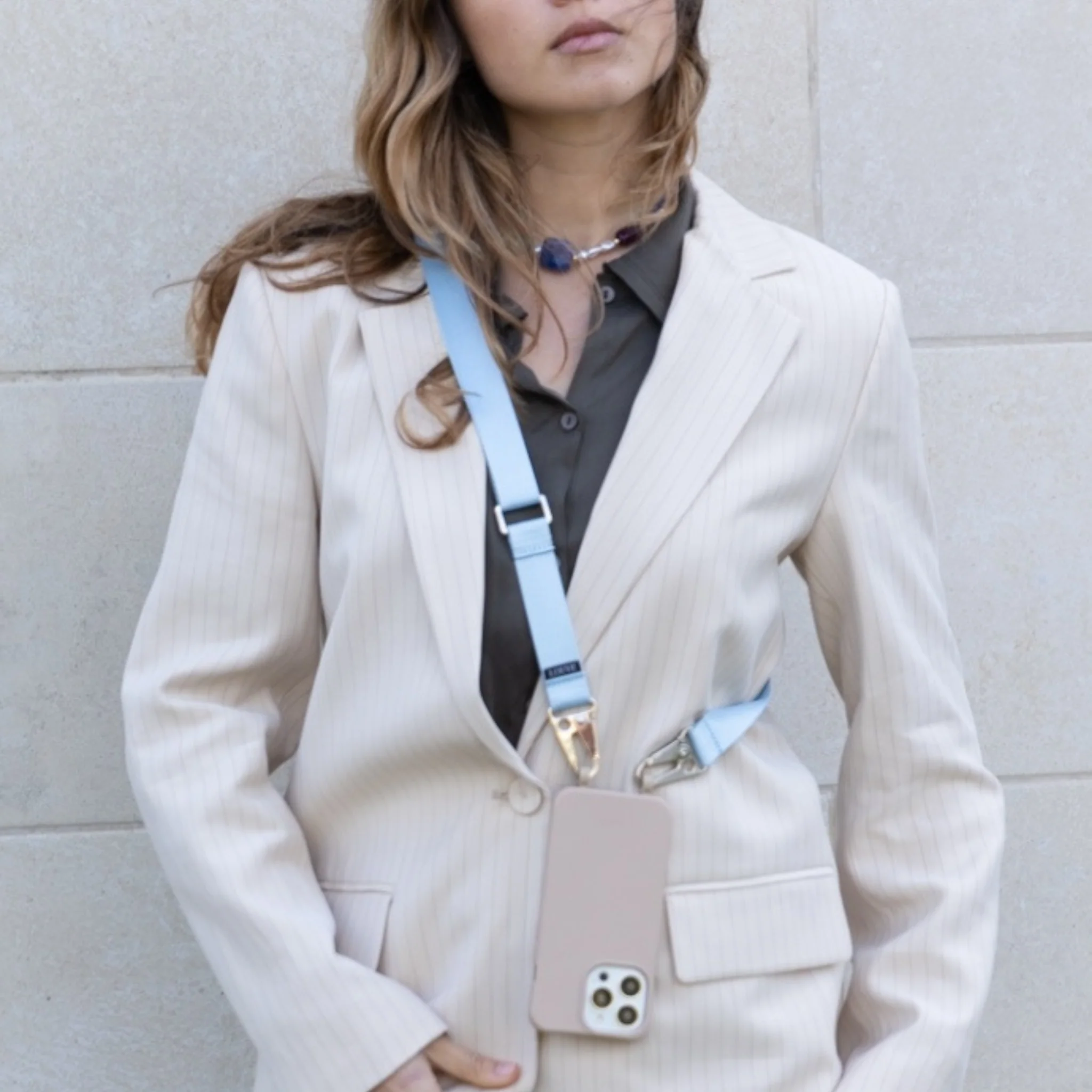 Pale Blue Phone Belt - Image 3