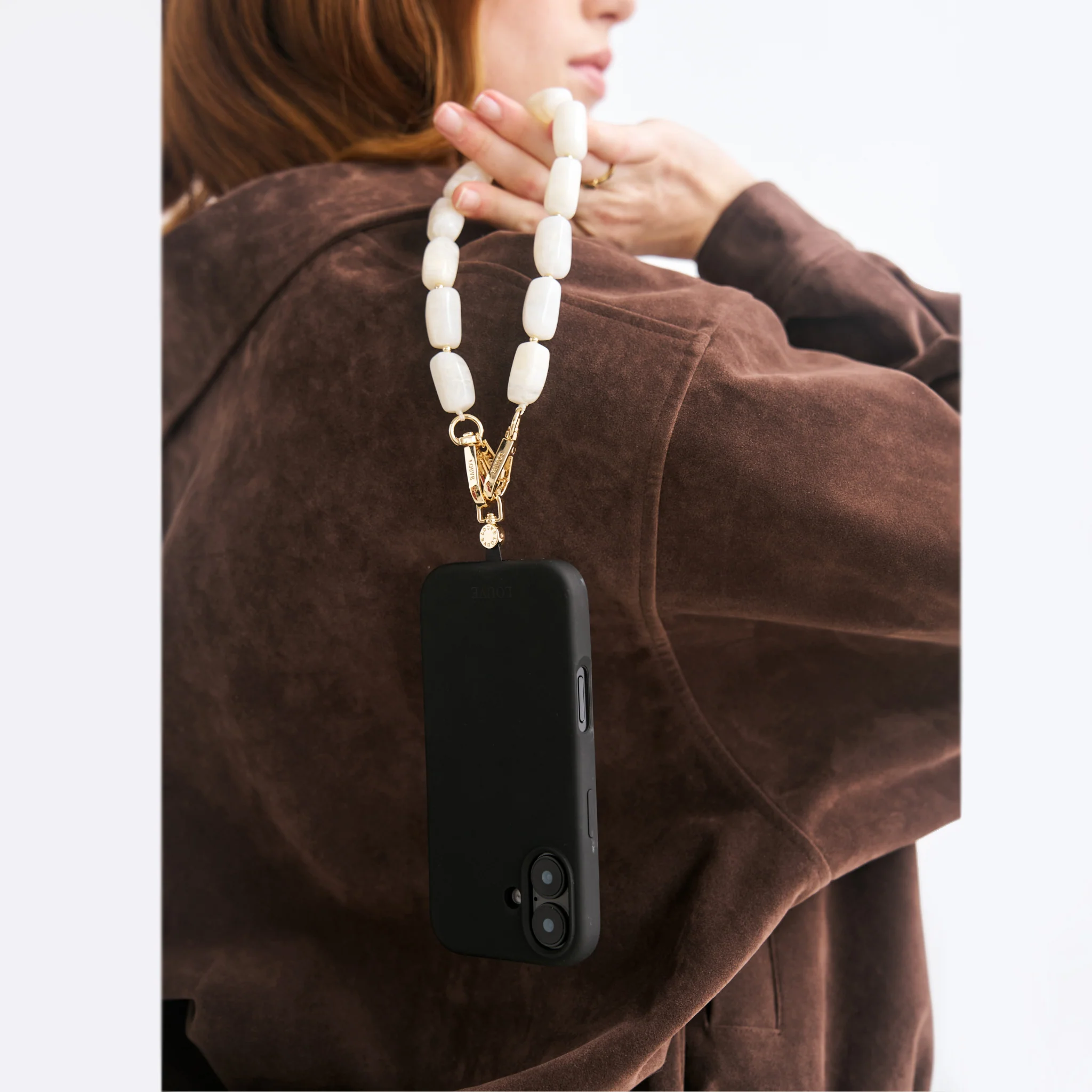 Silicone Black Case + Universal Patch + Abbey Off-White Wristlet - Image 10