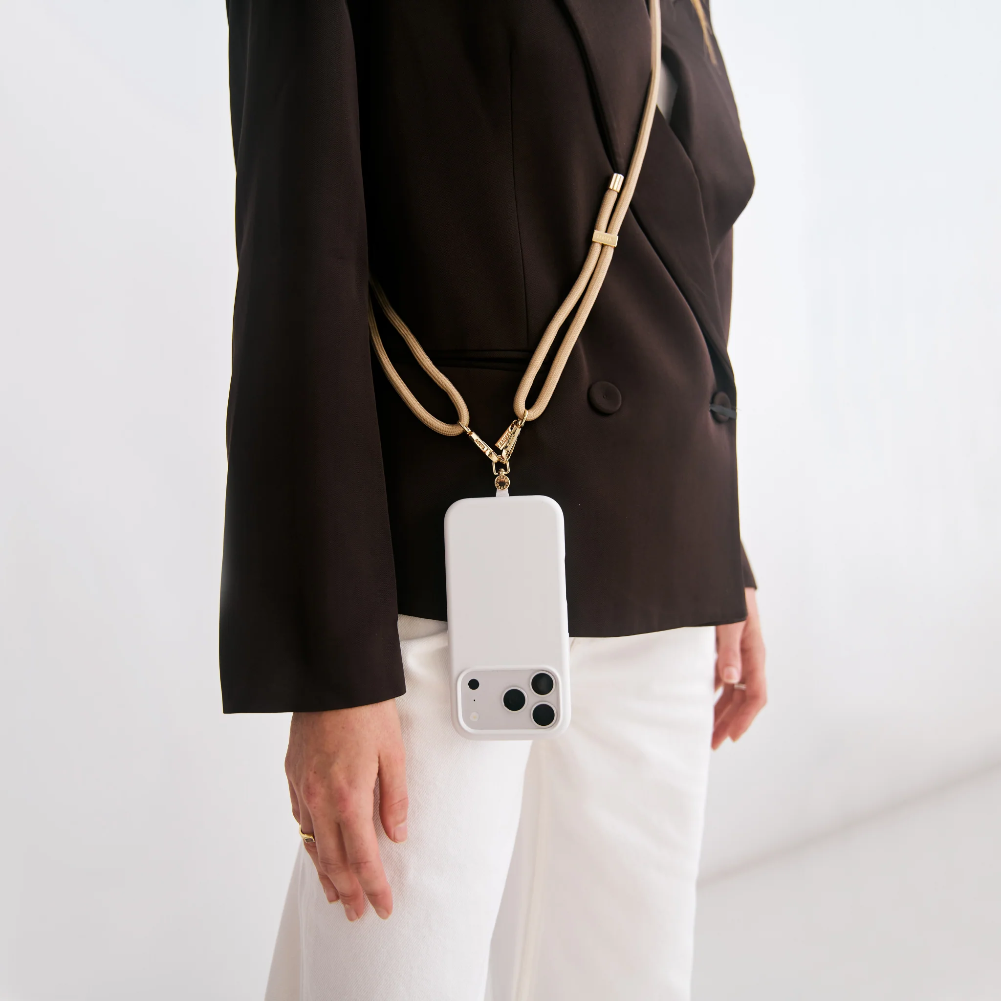 Silicone Off-White Case + Universal Patch + Bisque Beige Strap - Image 3