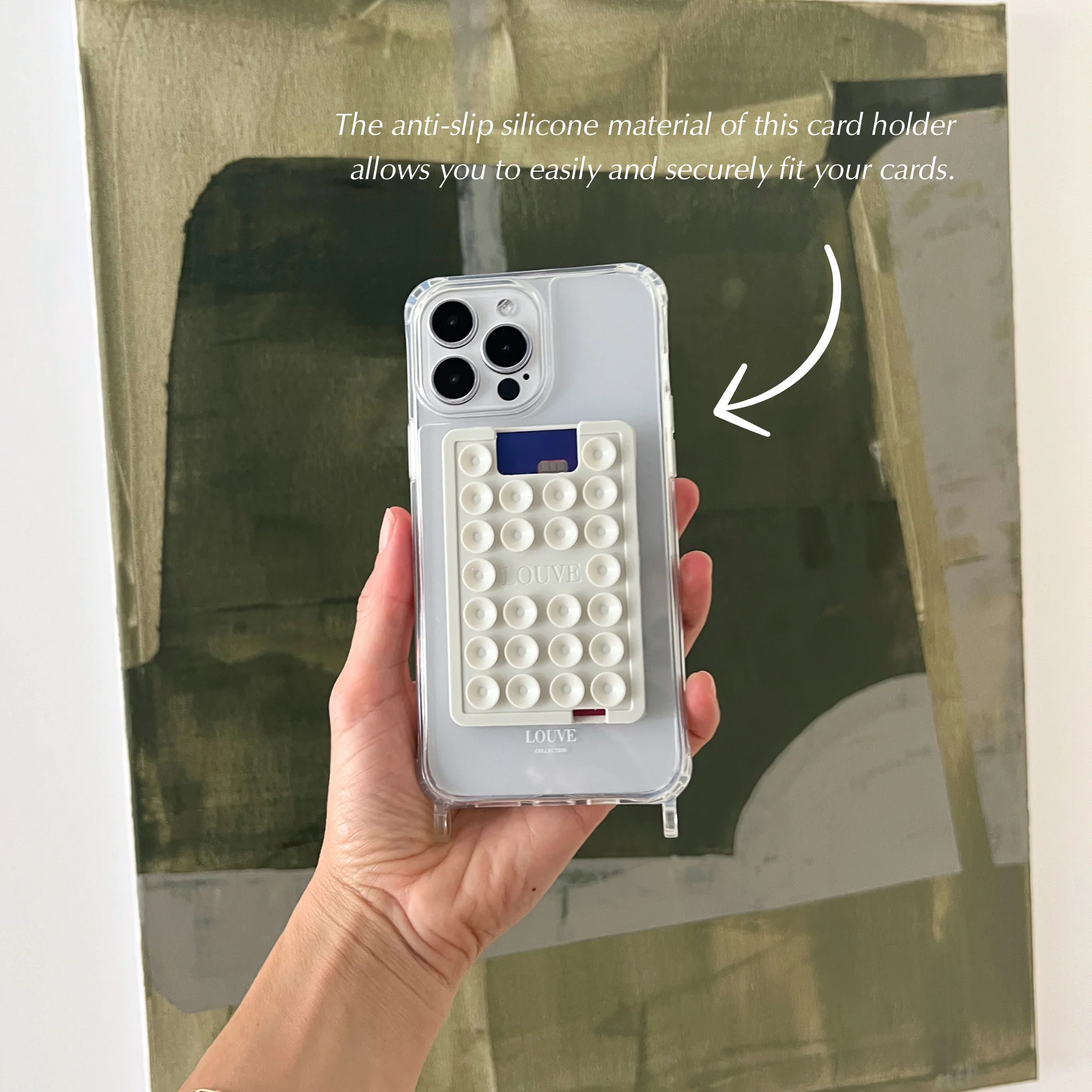 Suction Plate Phone Mount (With Card Holder) | Coconut - Image 18