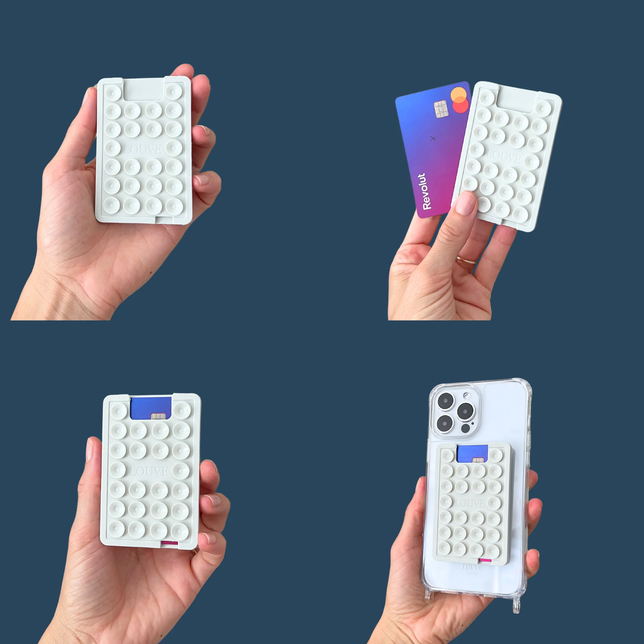 Suction Plate Phone Mount (With Card Holder) | Coconut - Image 22