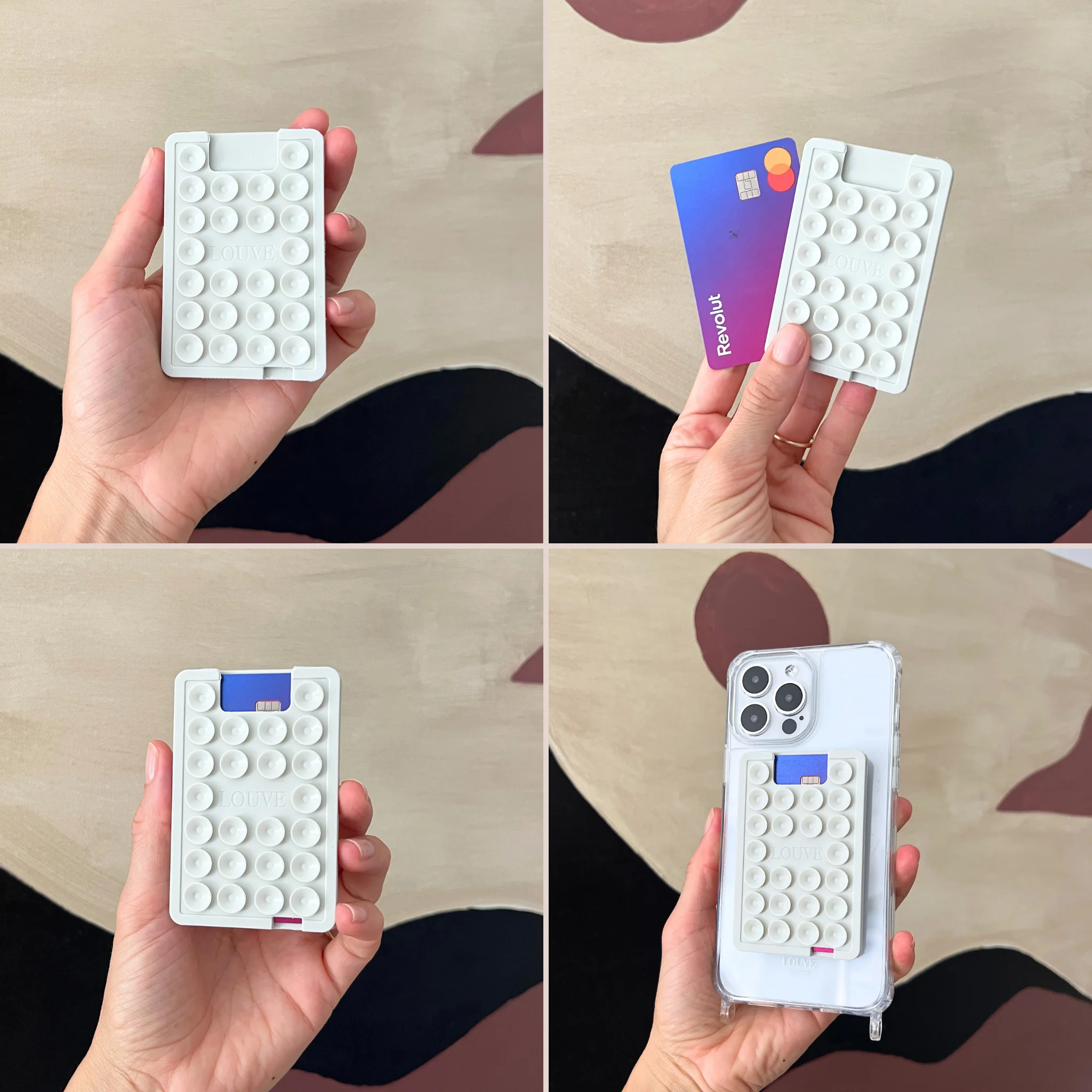 Suction Plate Phone Mount (With Card Holder) | Coconut - Image 23
